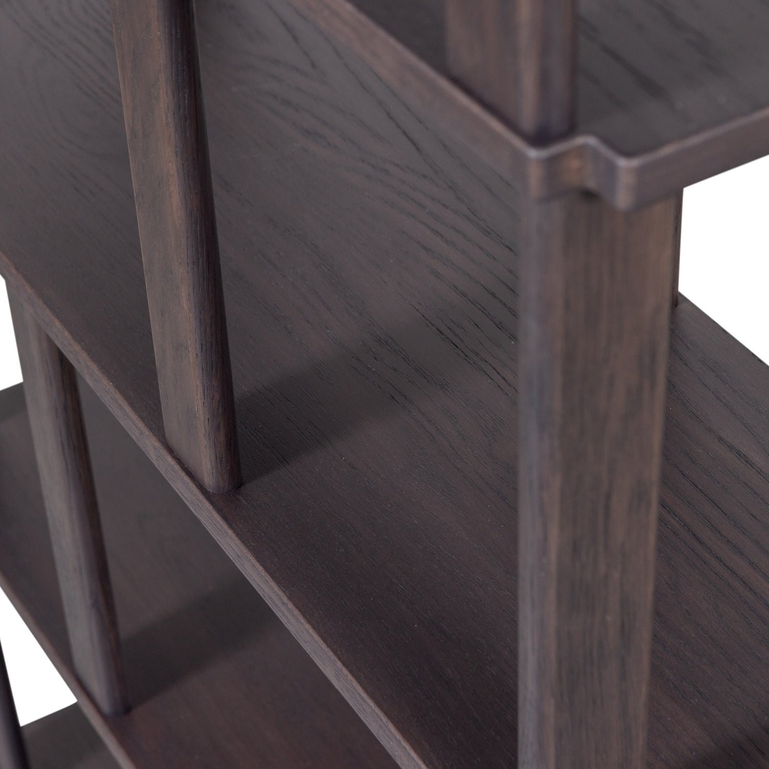 Regál RISS tmavohnedý