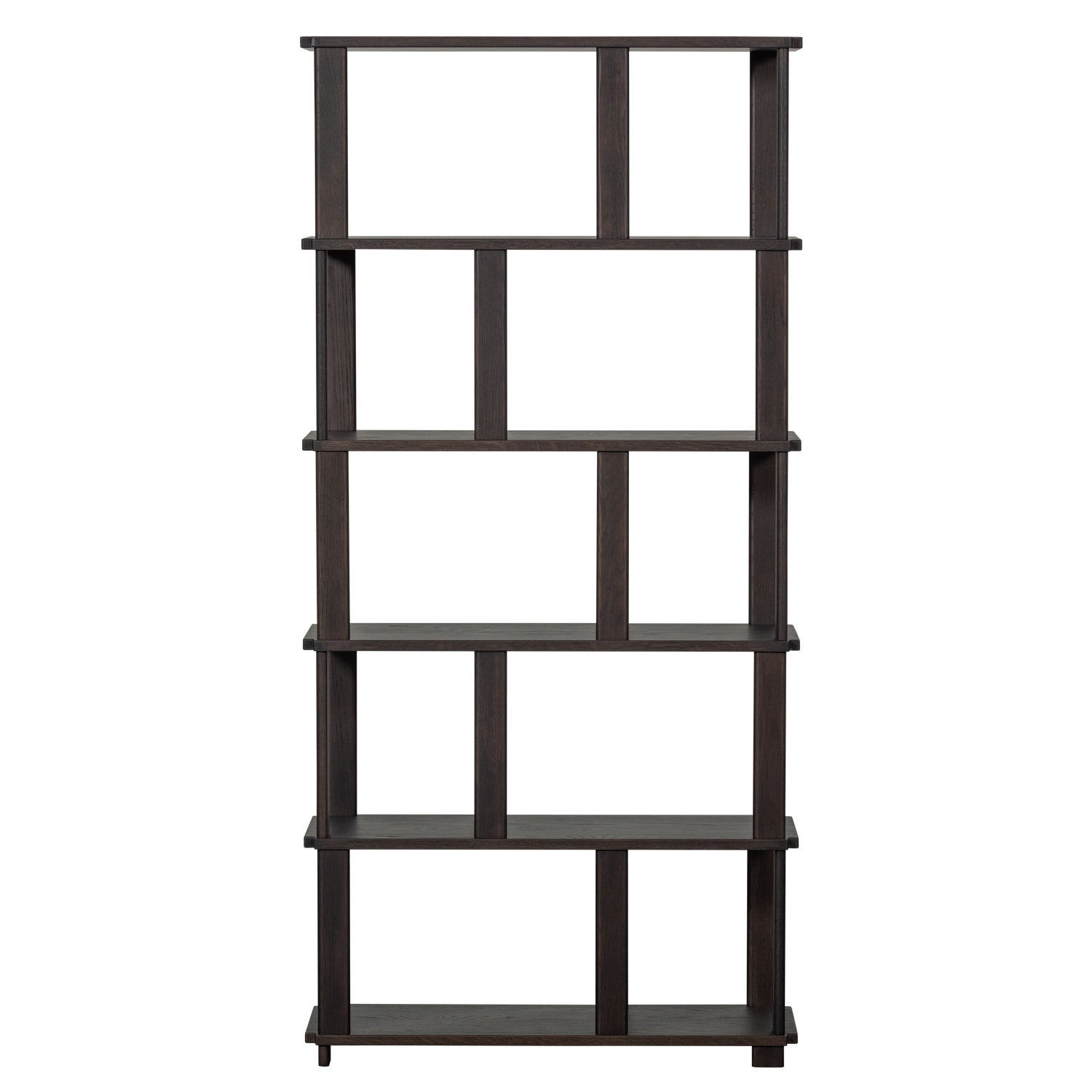 Regál RISS tmavohnedý