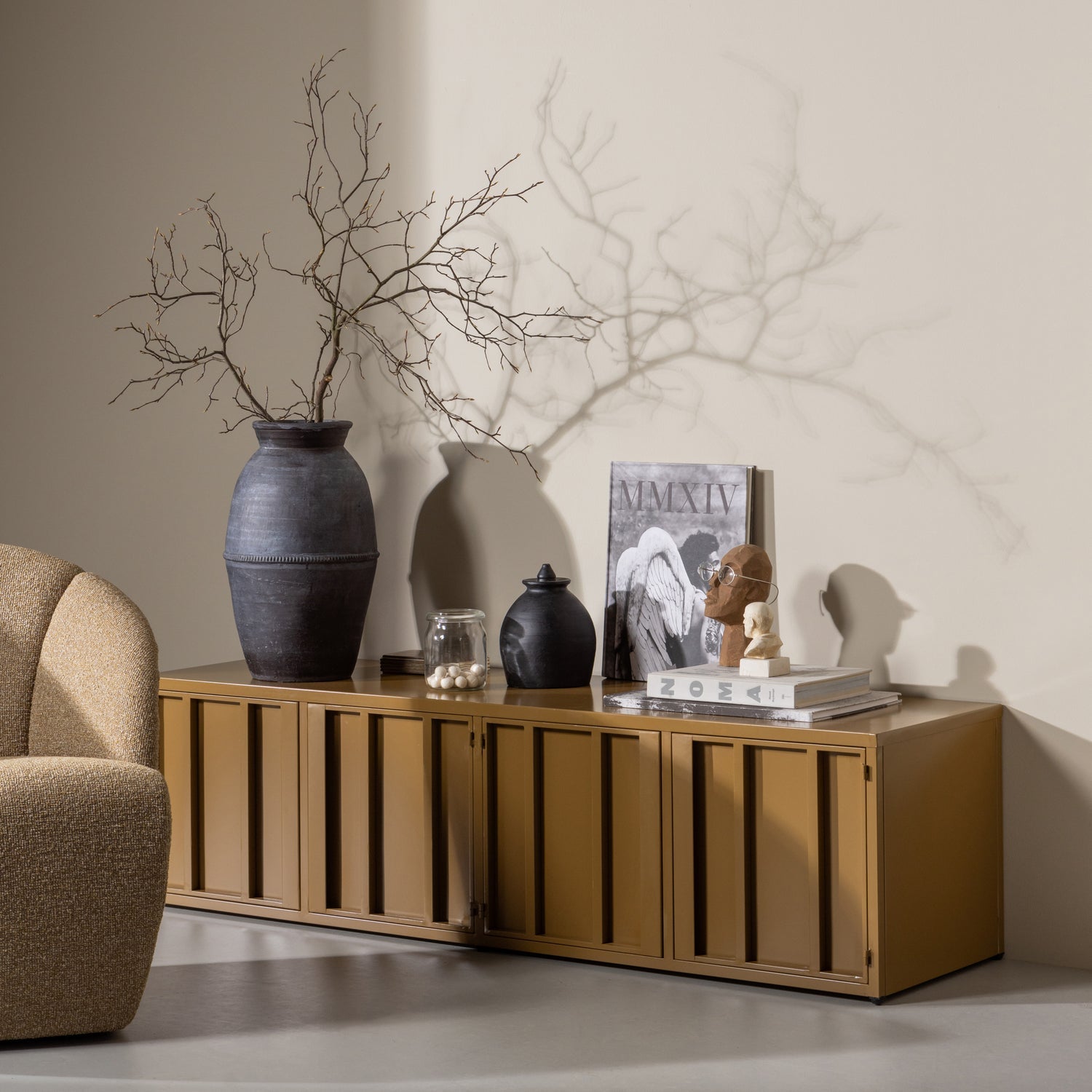 LEVEL dark honey TV cabinet