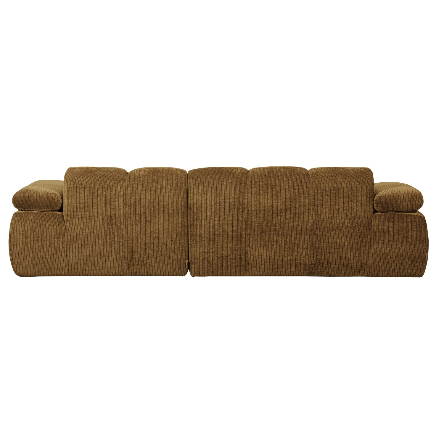 Right-facing modular corner sofa MOJO in dark honey corduroy
