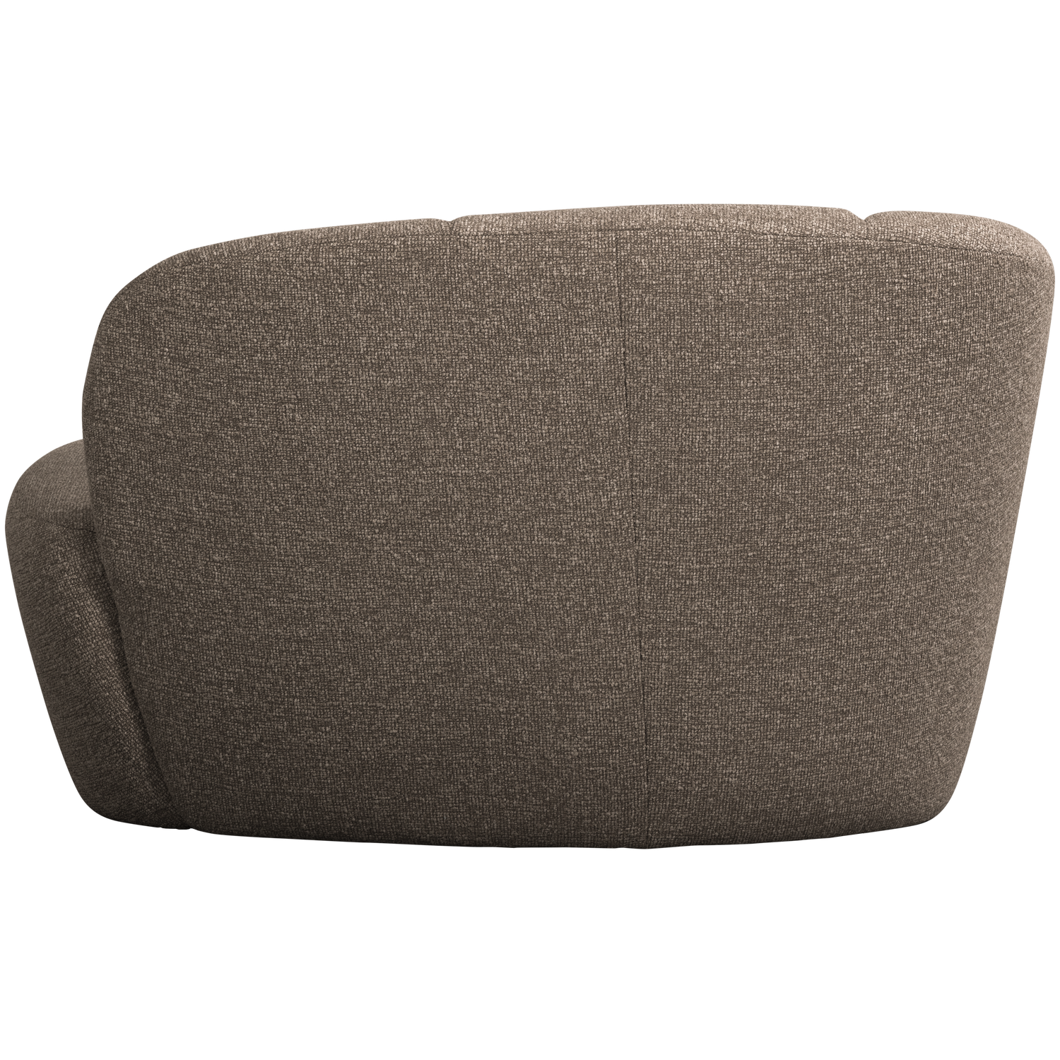 Left-facing 2-seater Sofa MOJO brown mélange boucle