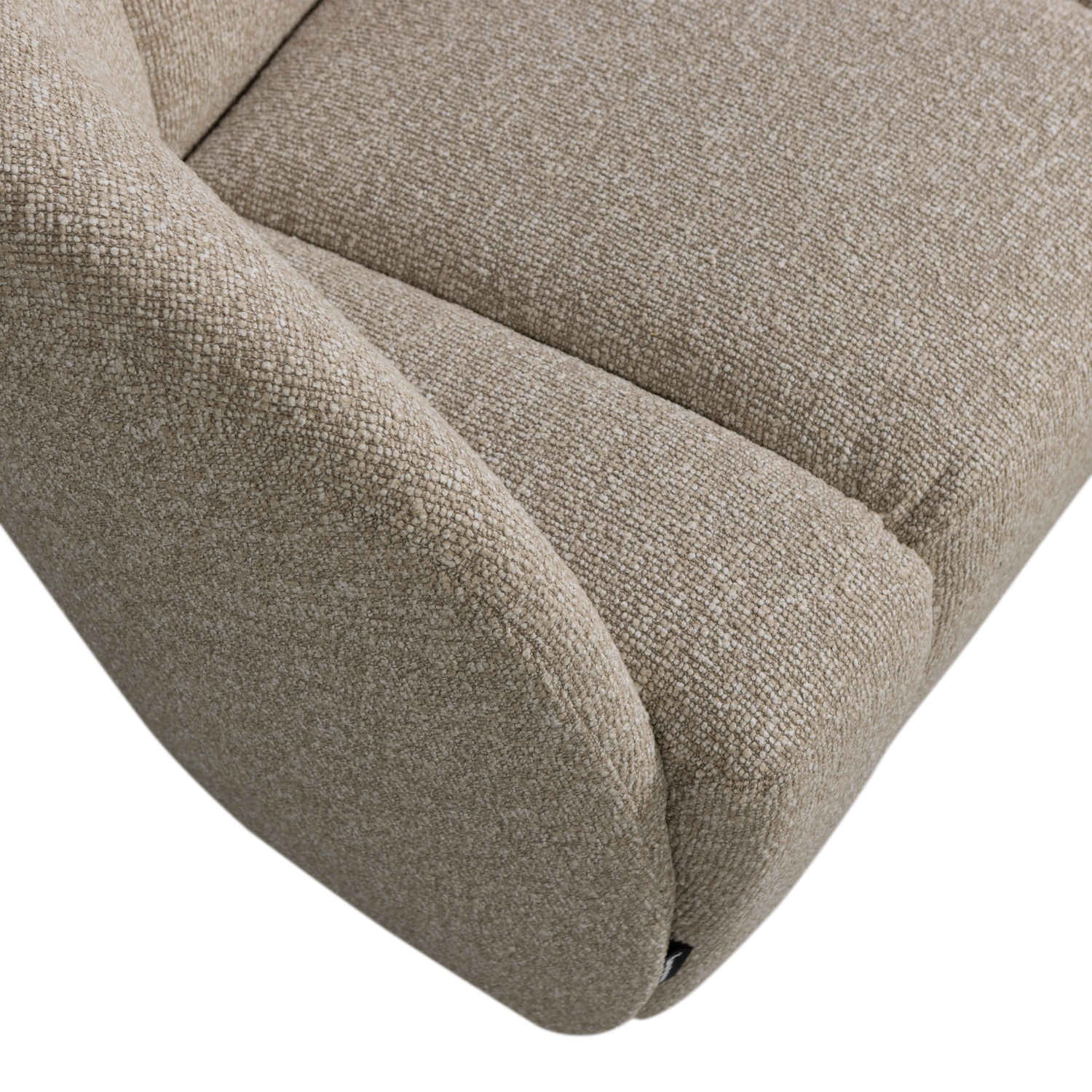 Left-facing 2-seater Sofa MOJO sand mélange boucle