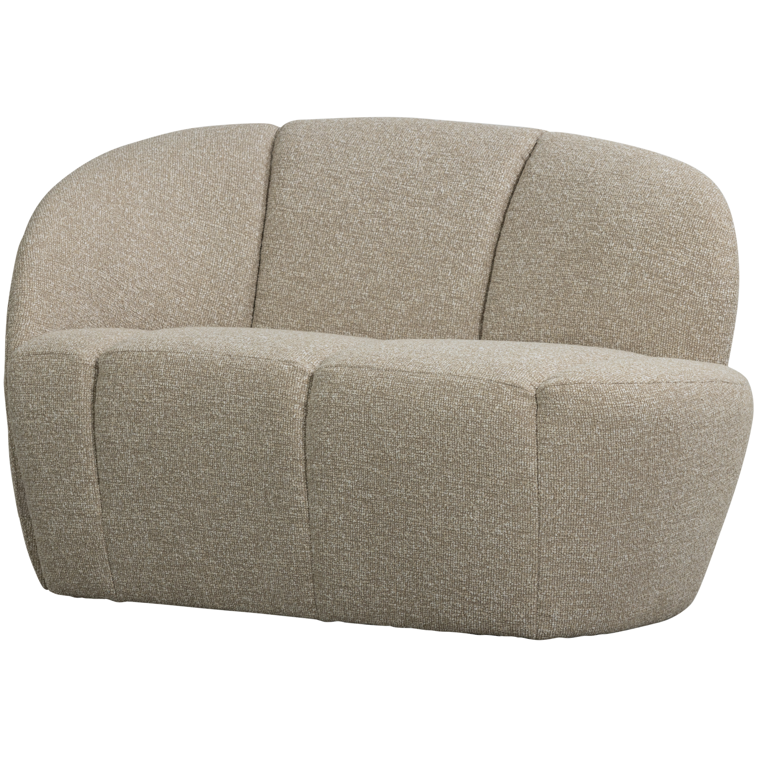 Left-facing 2-seater Sofa MOJO sand mélange boucle