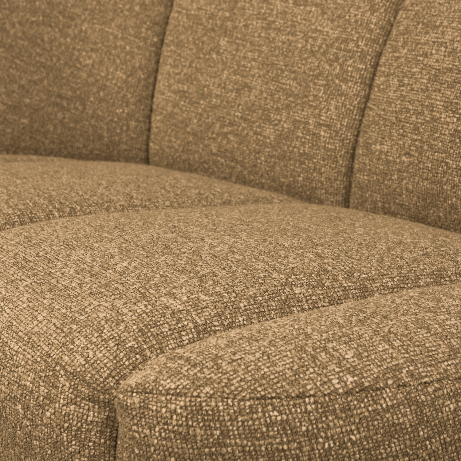 Left-facing 2-seater Sofa MOJO honey mélange boucle