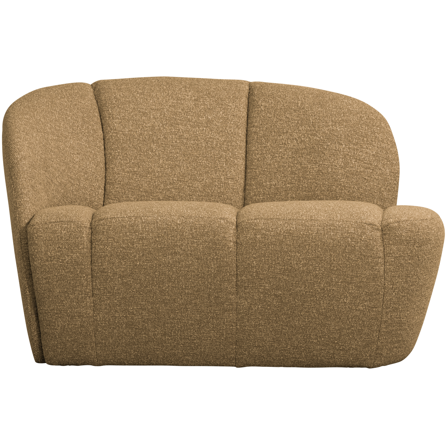 Left-facing 2-seater Sofa MOJO honey mélange boucle