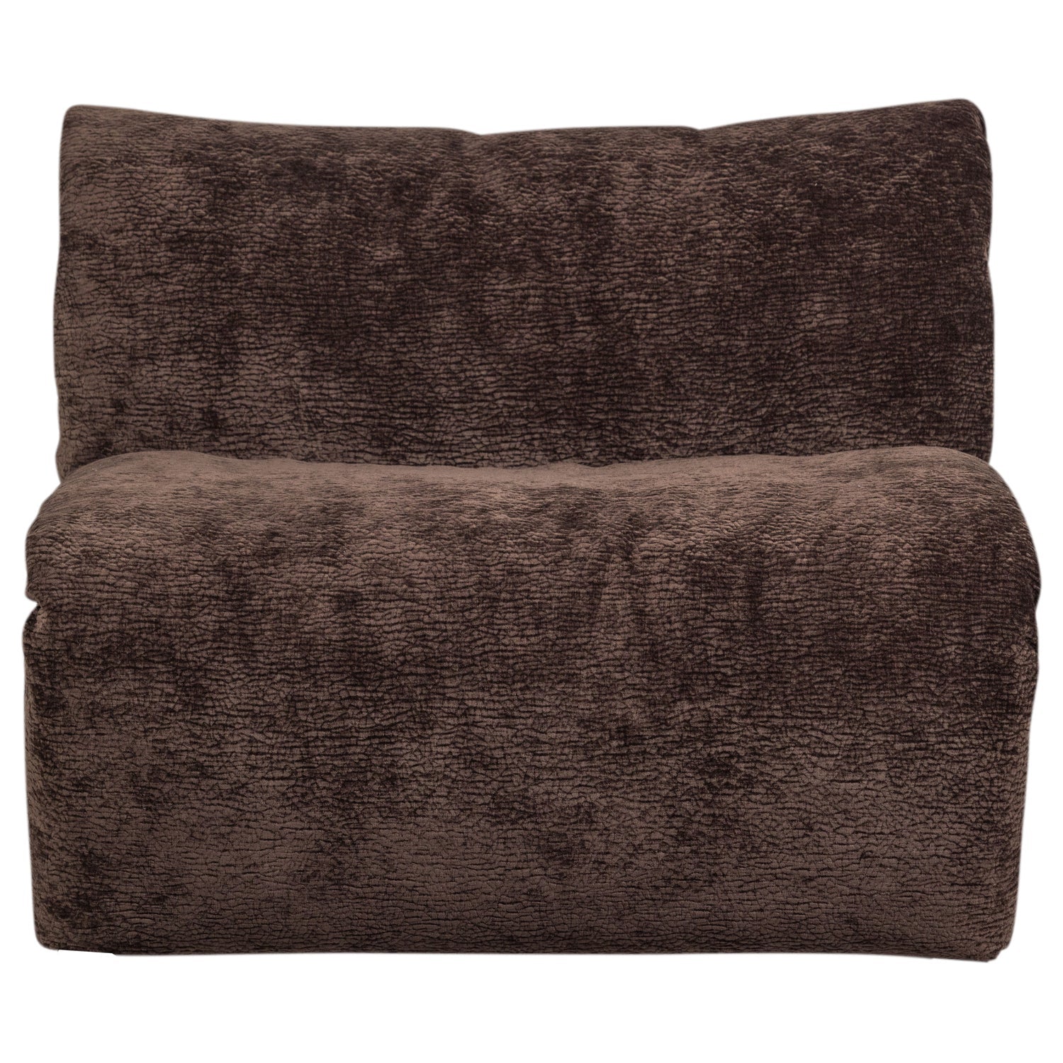 Modulárna pohovka BAGGY - prvok tmavohnedého šenilu