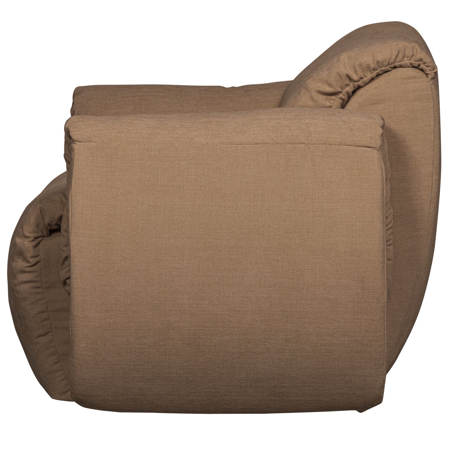 BAGGY brown swivel armchair