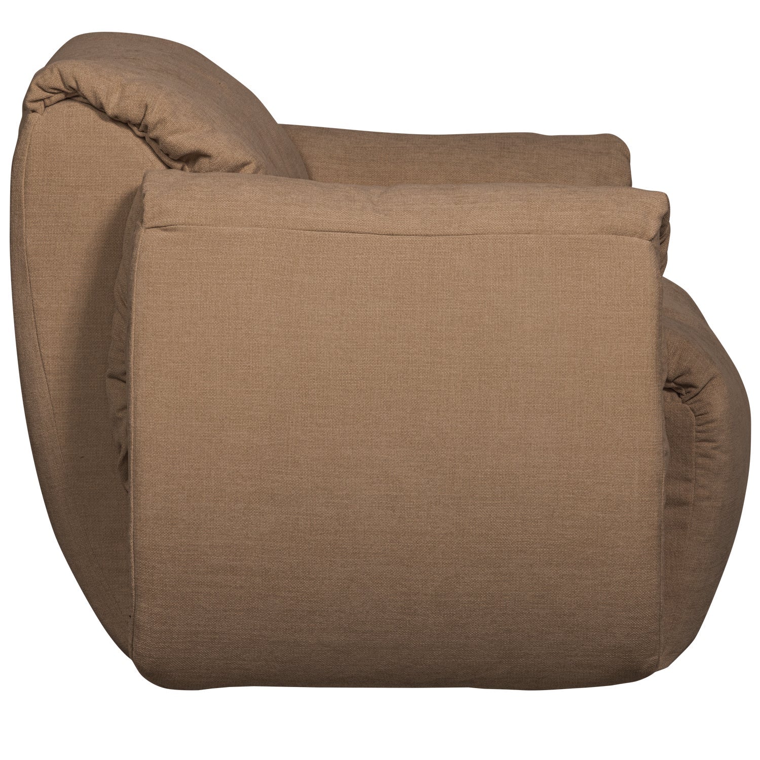 BAGGY brown swivel armchair
