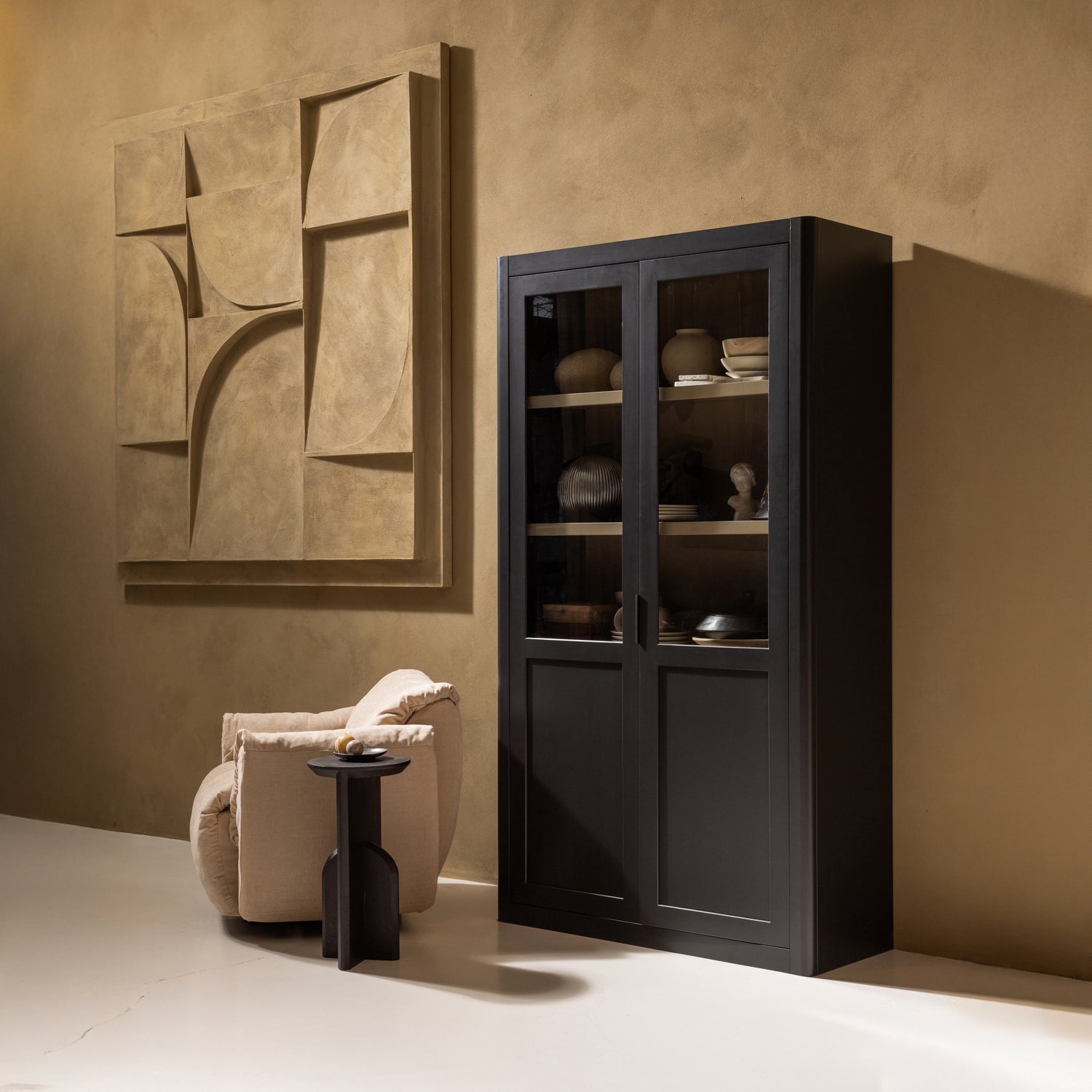 BAGGY swivel armchair sand