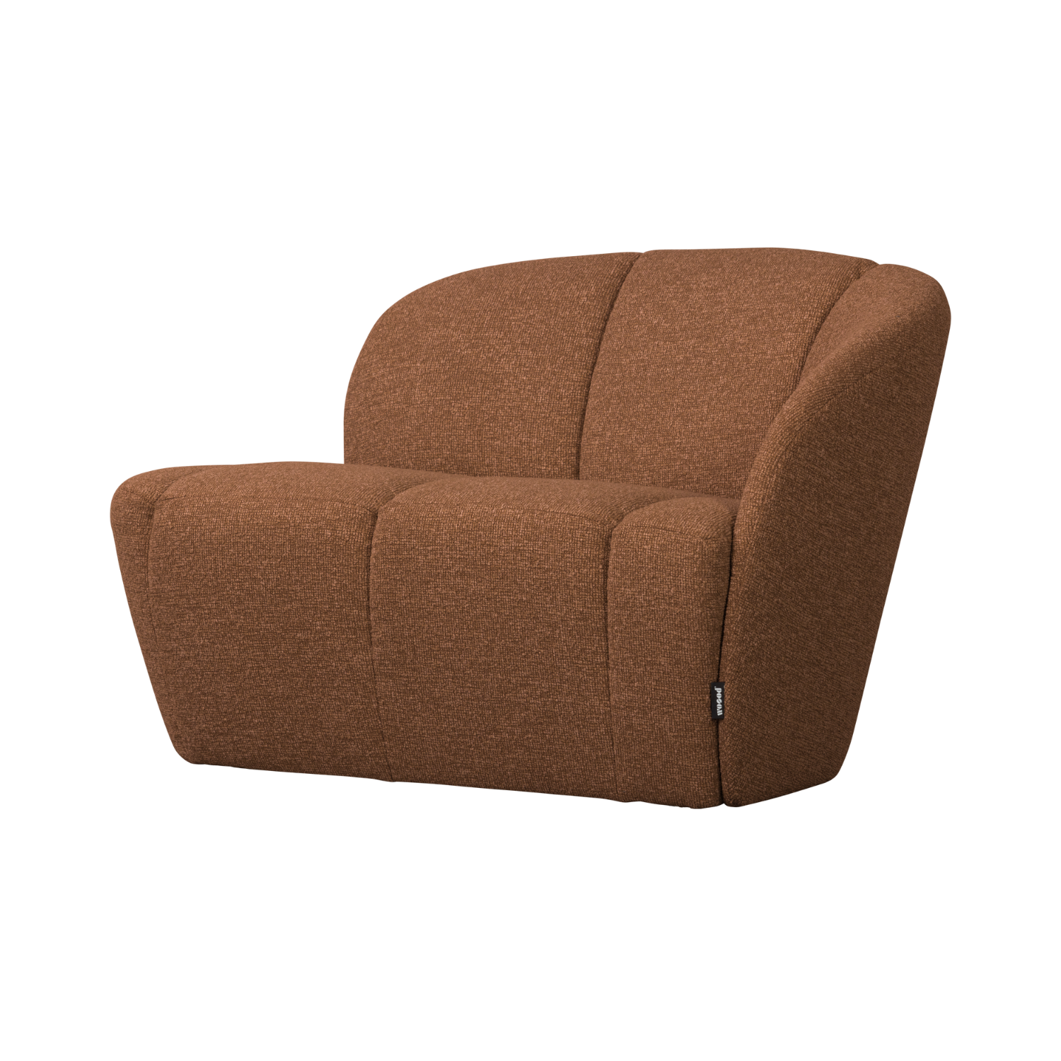 Sofa pravostranná 2-osobová MOJO hrdzavohnedý melír boucle