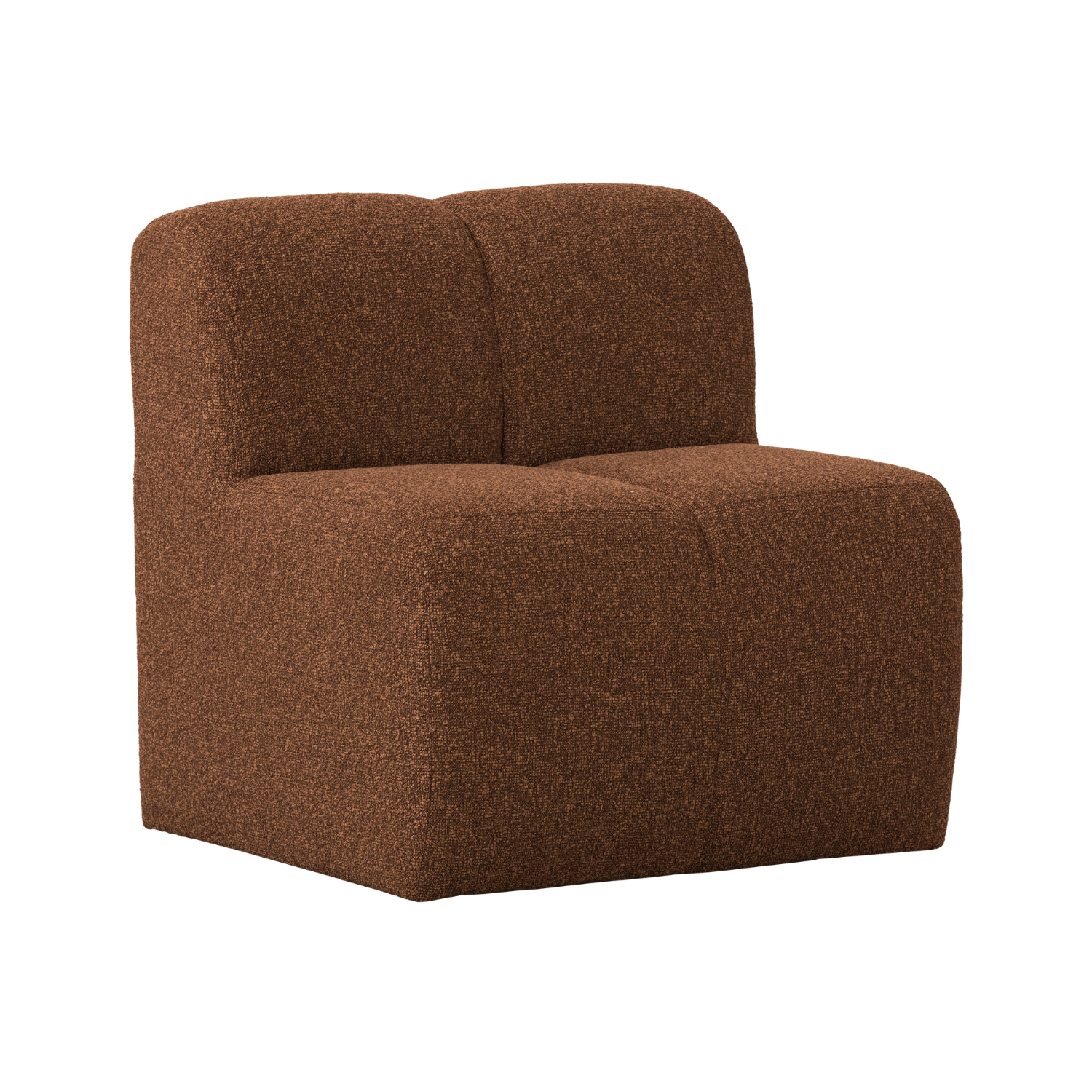 Fotel / modul MOJO BENCH hrdzavohnedý melír boucle
