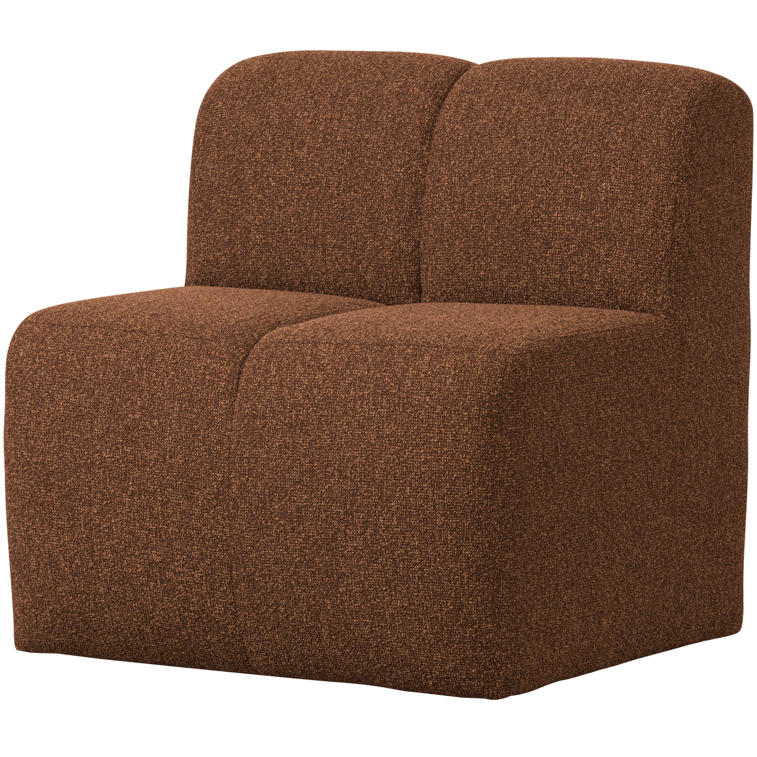 Fotel / modul MOJO BENCH hrdzavohnedý melír boucle