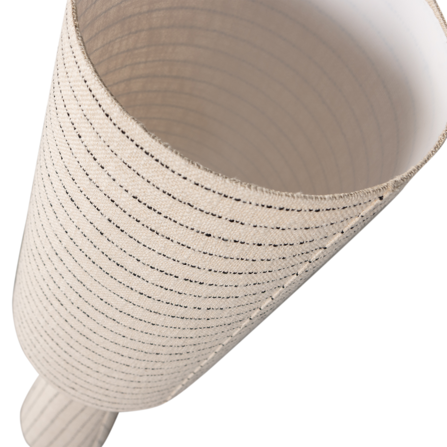 Podlahová lampa LOFT krémová s čiernymi pruhmi