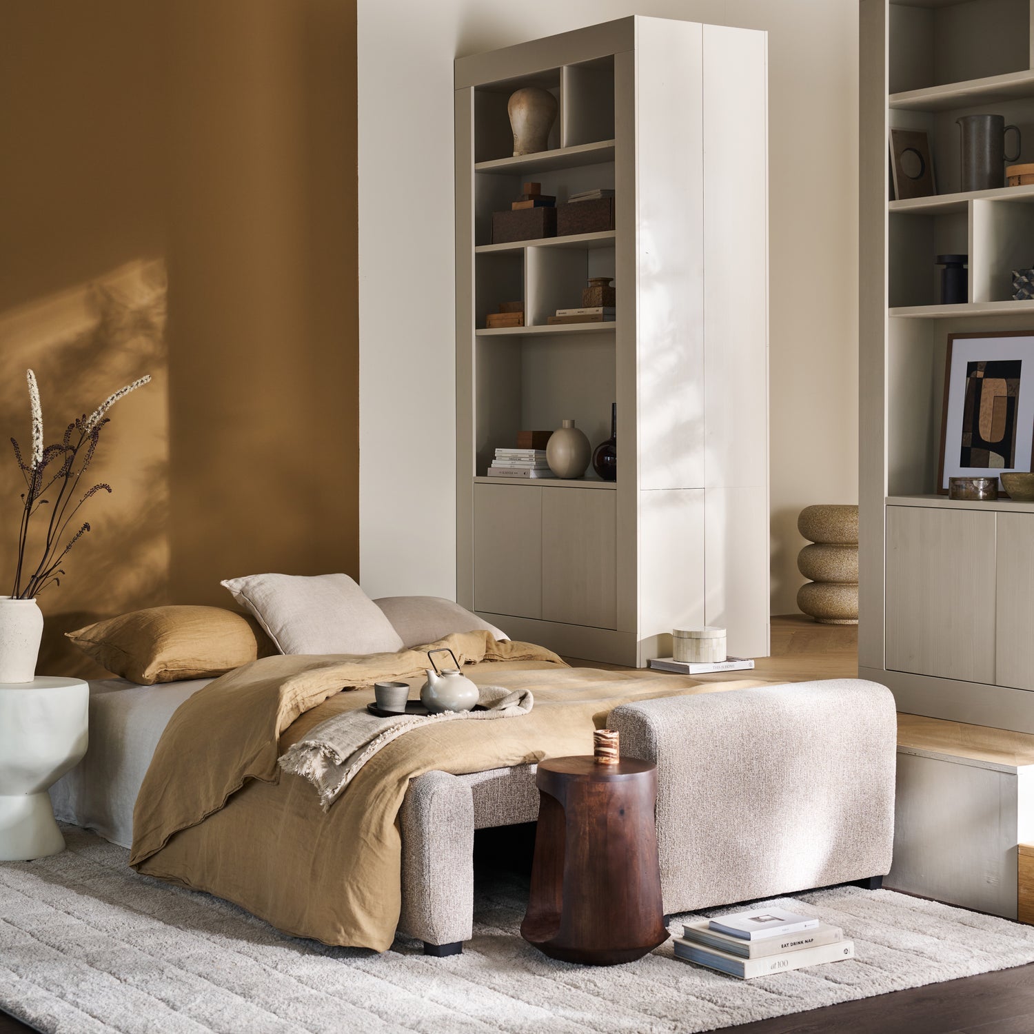 3-Seater Sofa with Sleeping Function NIGHT & DAY Beige