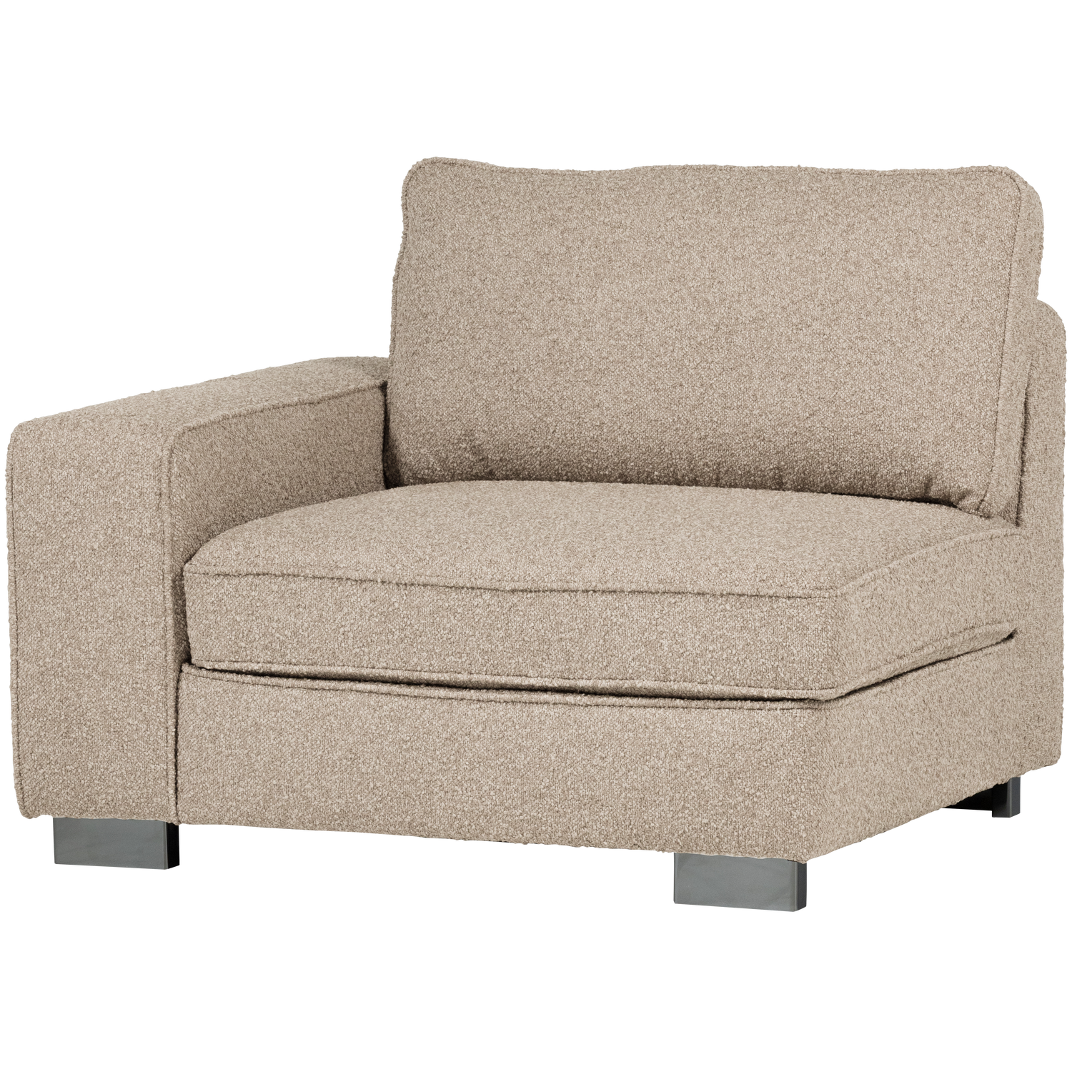 Sofa LAZY - modul koncový ľavostranný pieskový bouclé