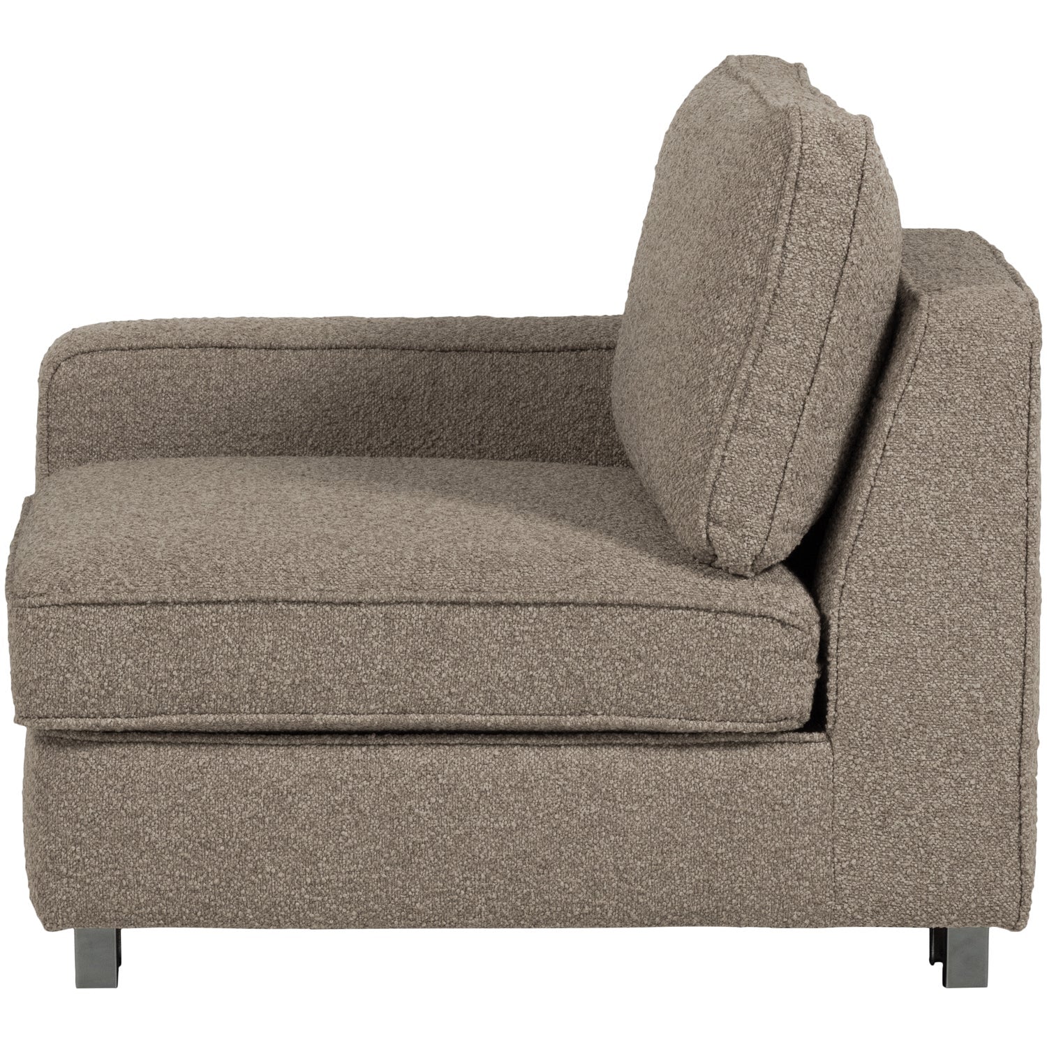 Sofa LAZY - modul koncový ľavostranný béžový bouclé