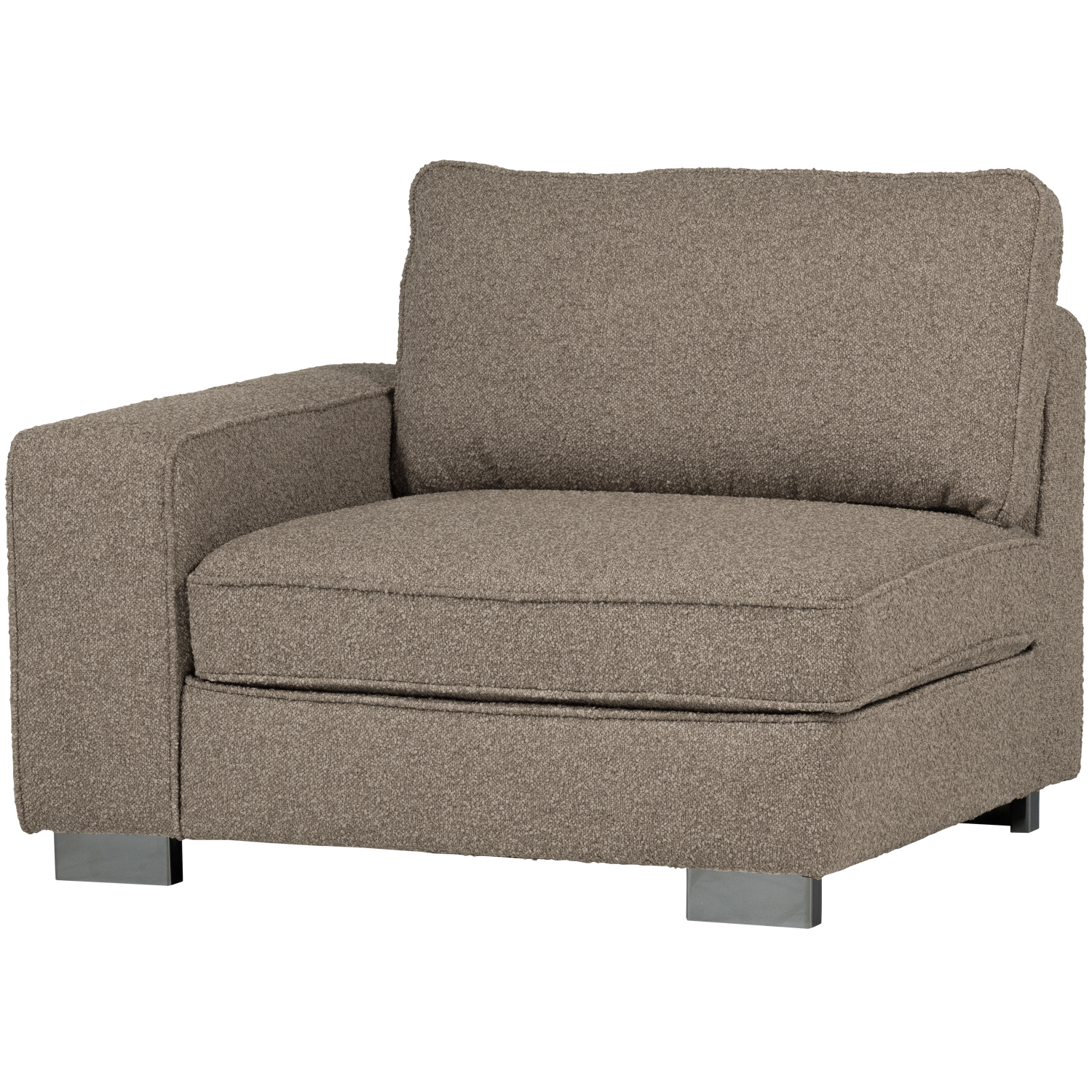 Sofa LAZY - modul koncový ľavostranný béžový bouclé