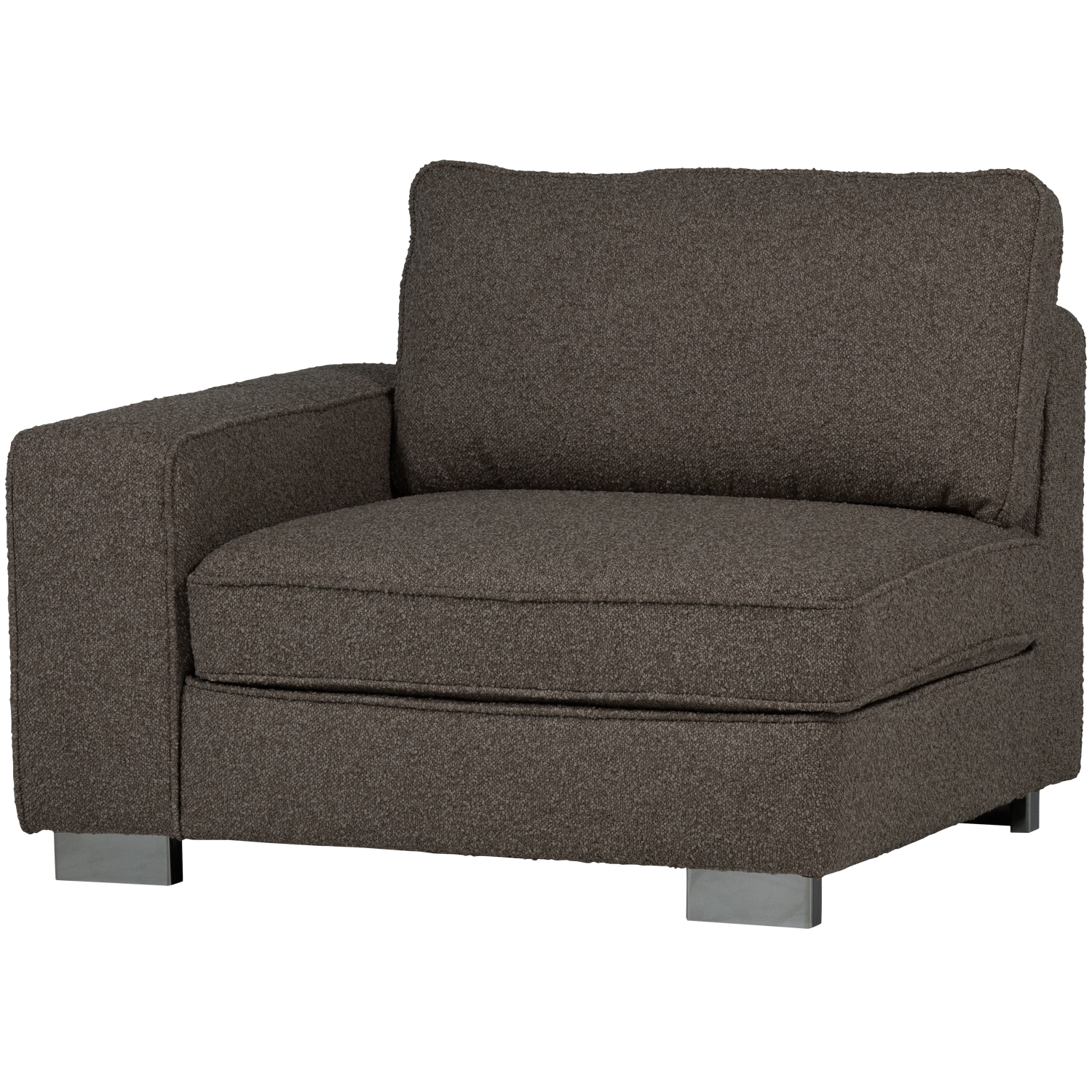 Sofa LAZY - modul koncový ľavostranný antracitový bouclé