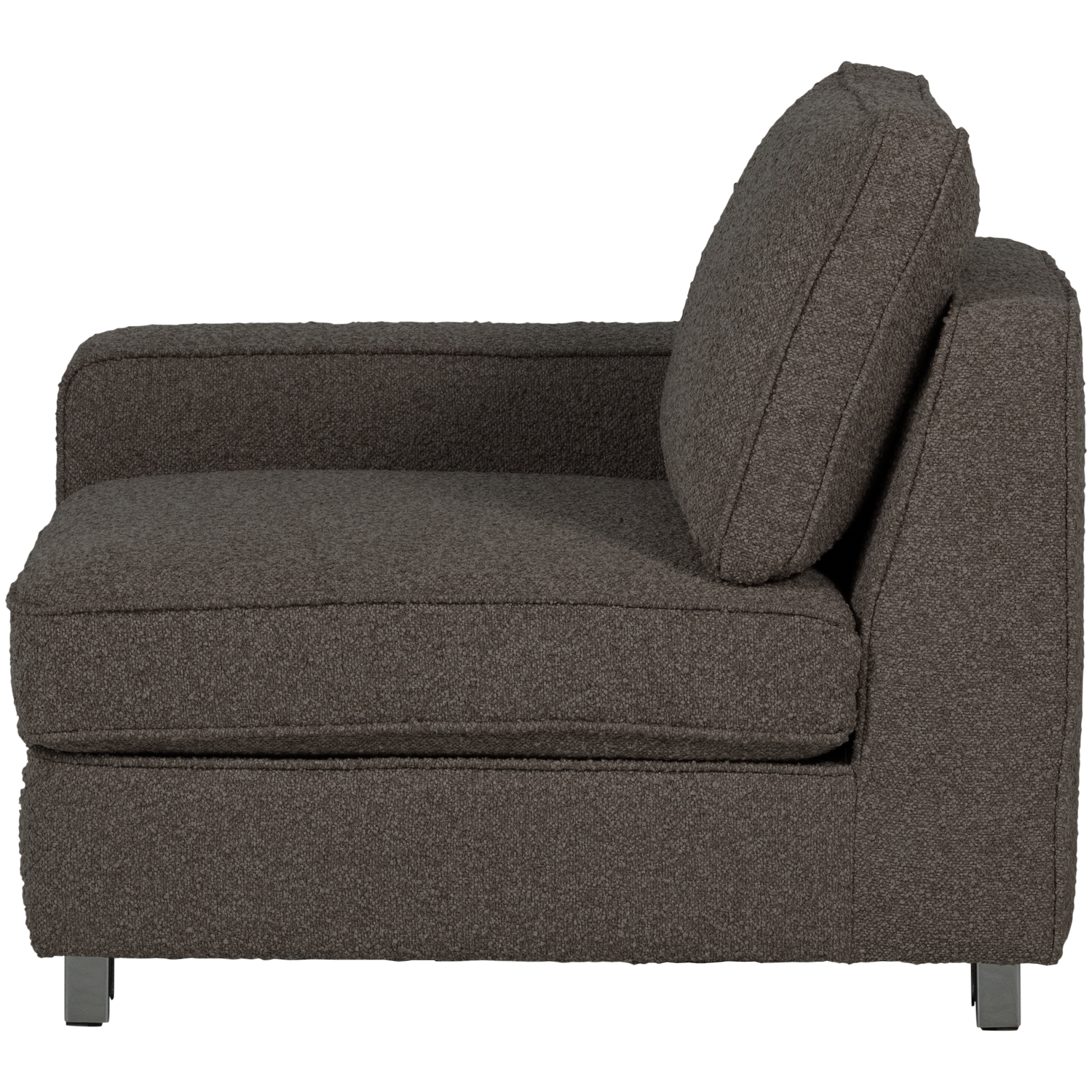 Sofa LAZY - modul koncový ľavostranný antracitový bouclé