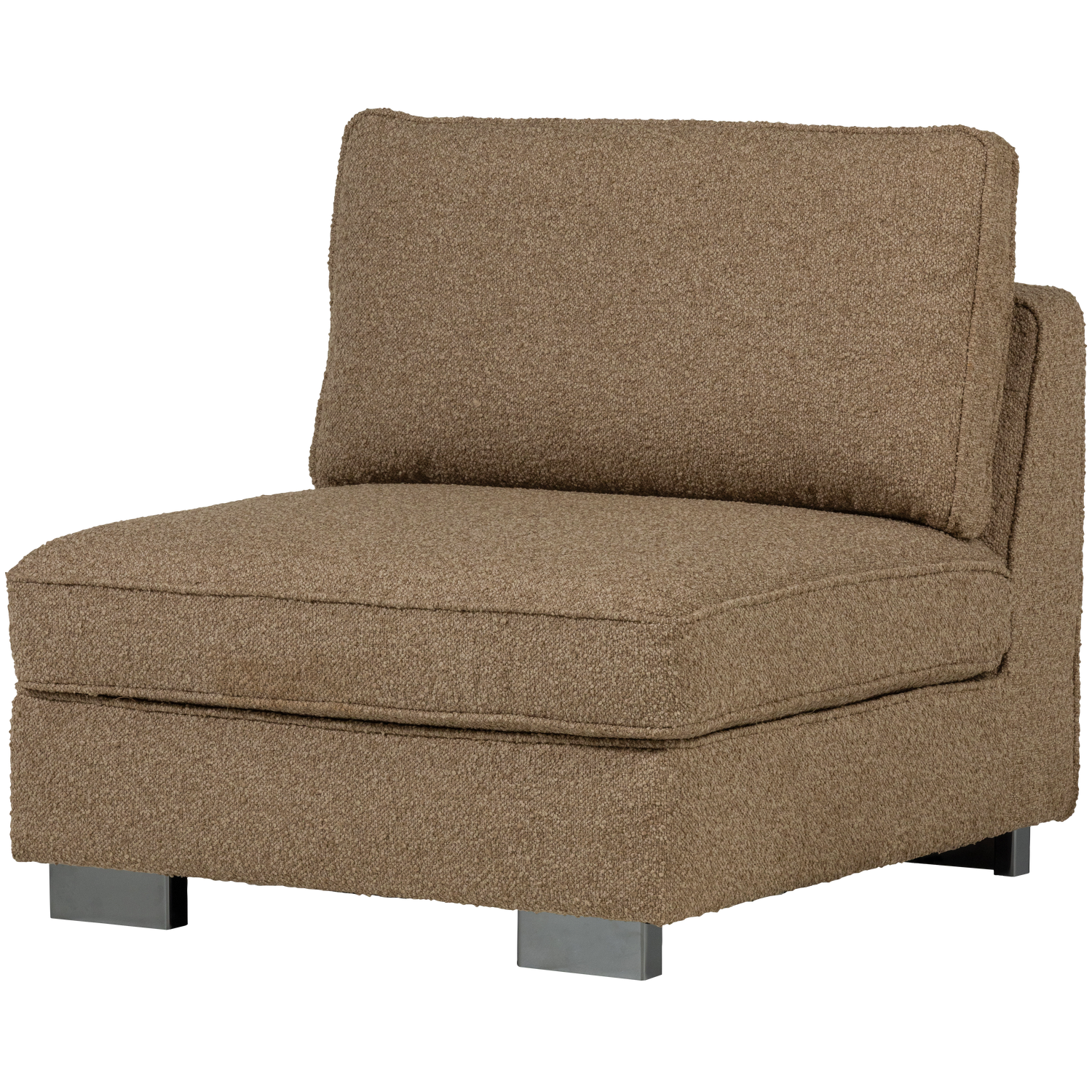 Fotel / modul LAZY hnedý bouclé