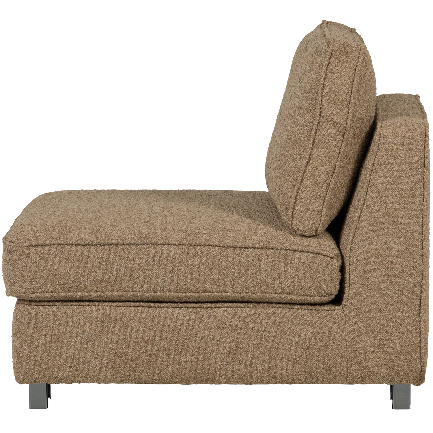 Fotel / modul LAZY hnedý bouclé