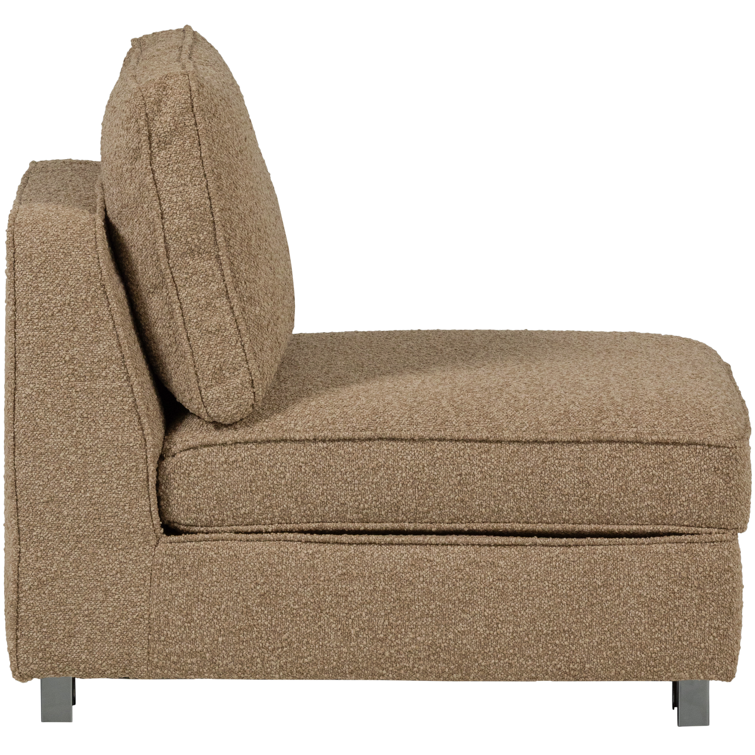 Fotel / modul LAZY hnedý bouclé