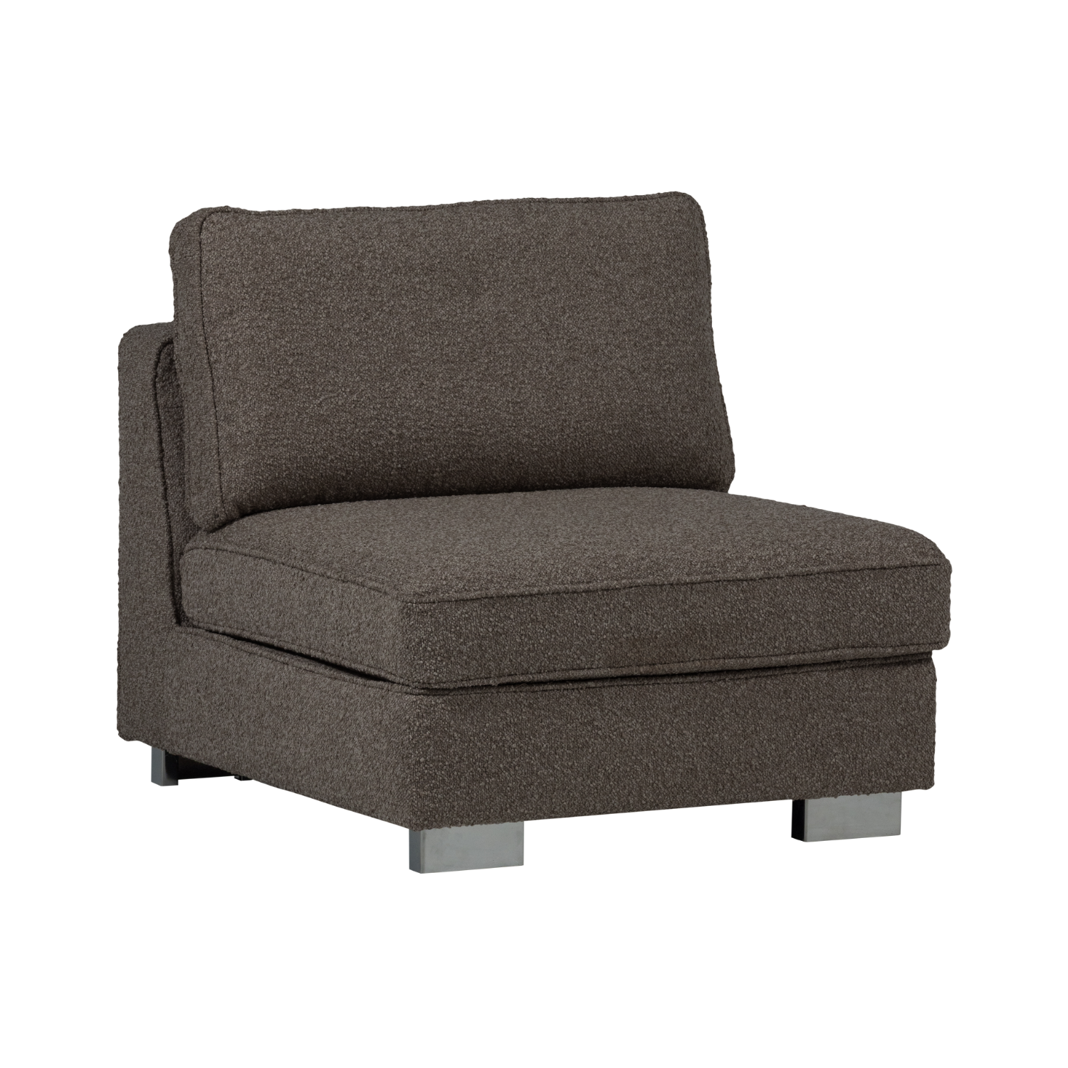 Fotel / modul LAZY antracitový bouclé