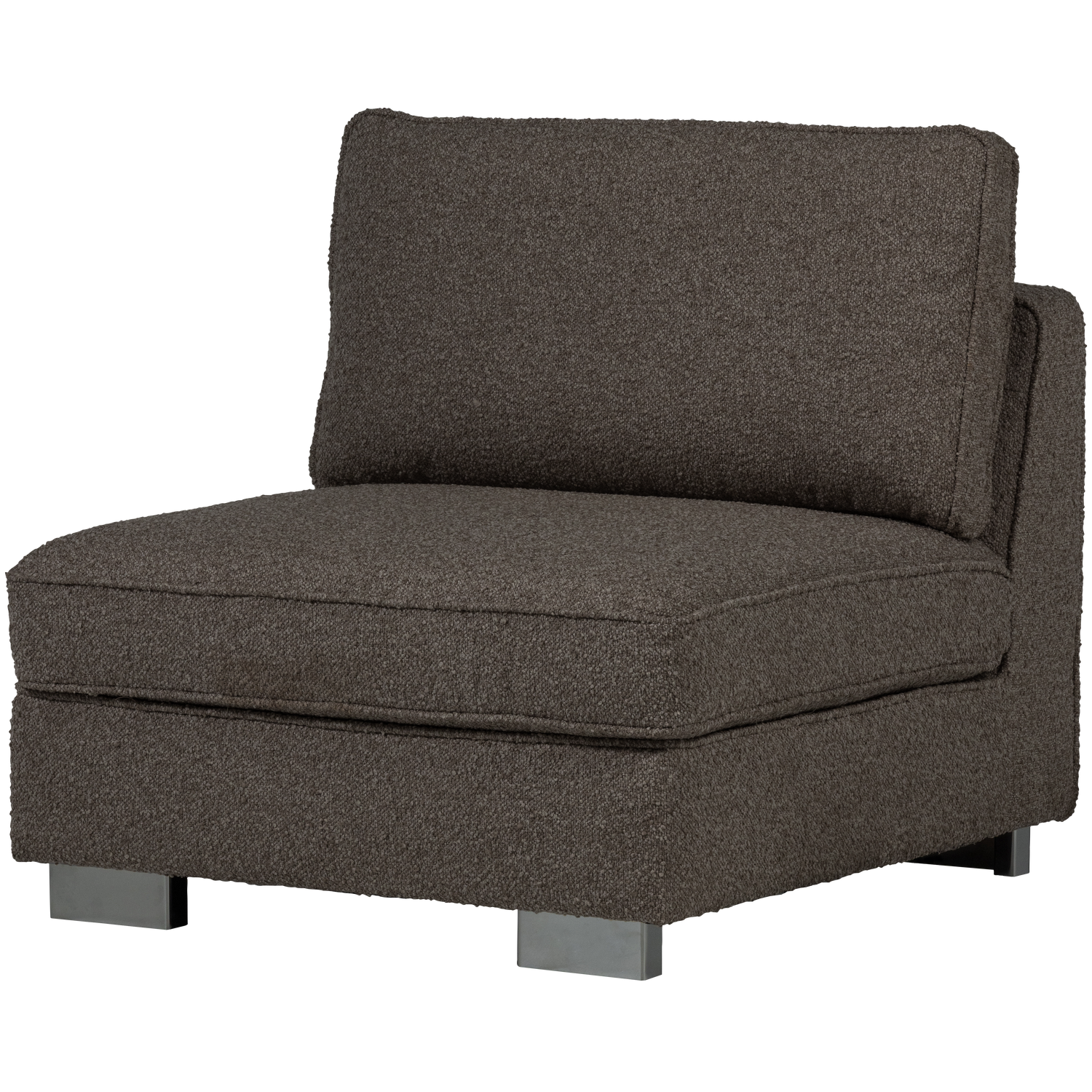 Fotel / modul LAZY antracitový bouclé
