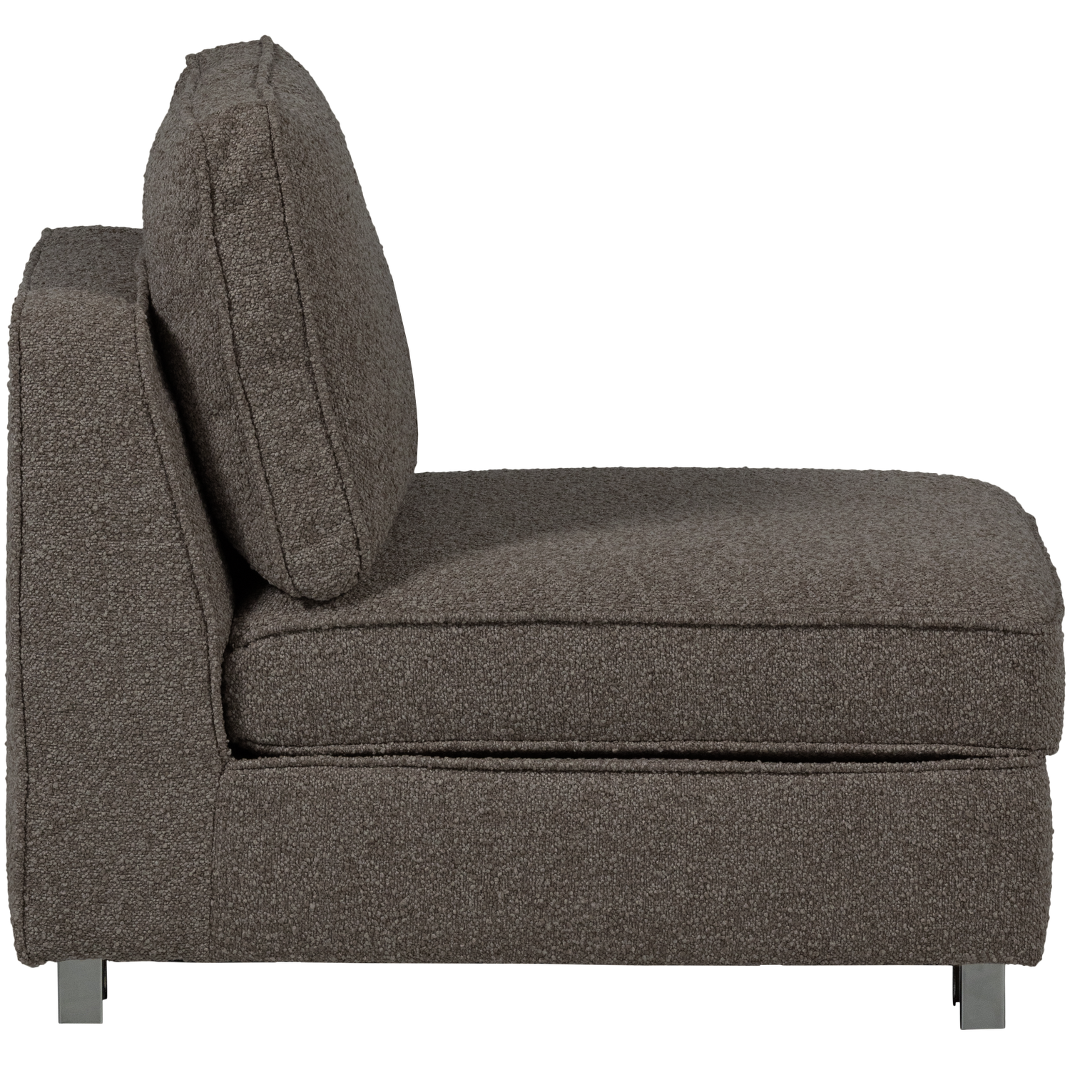 Fotel / modul LAZY antracitový bouclé