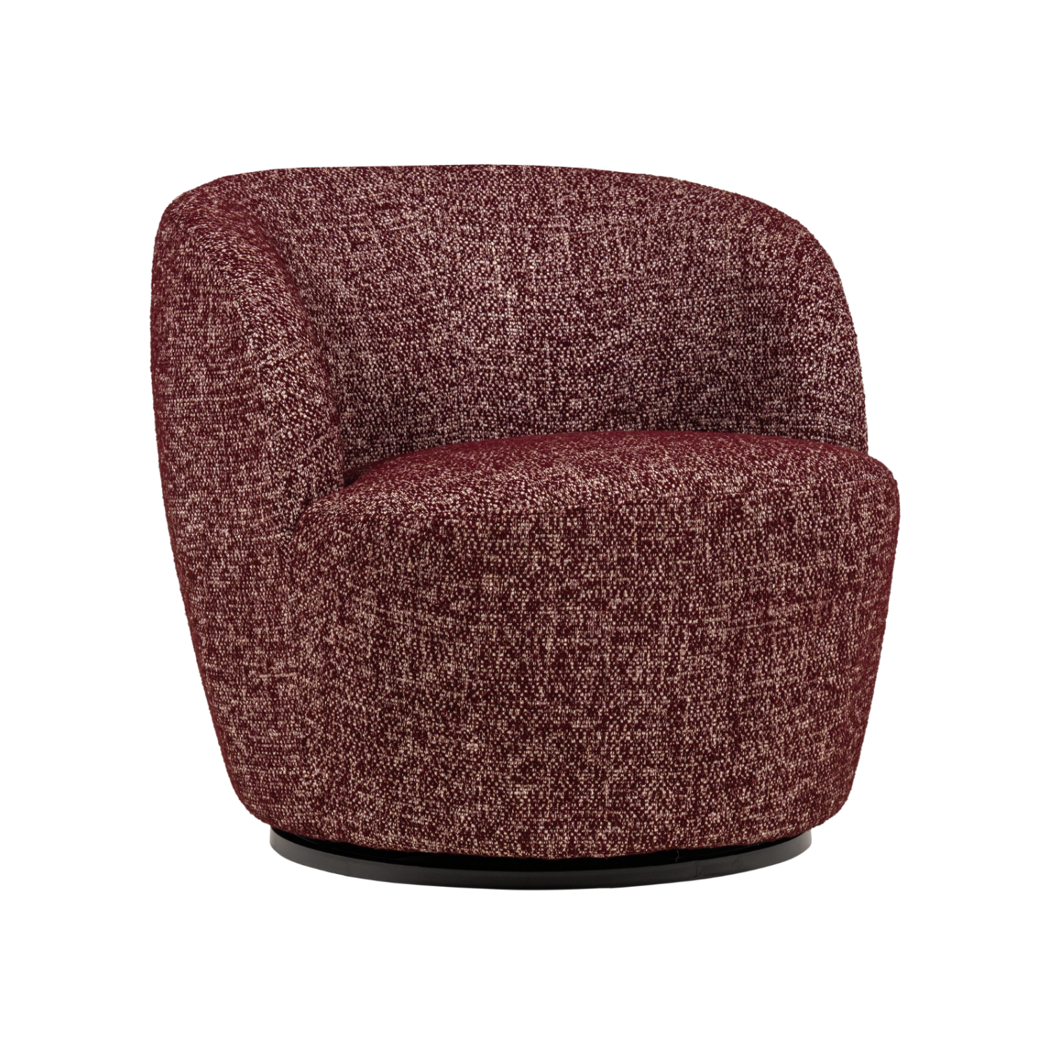 SERRA Burgundy Swivel Armchair