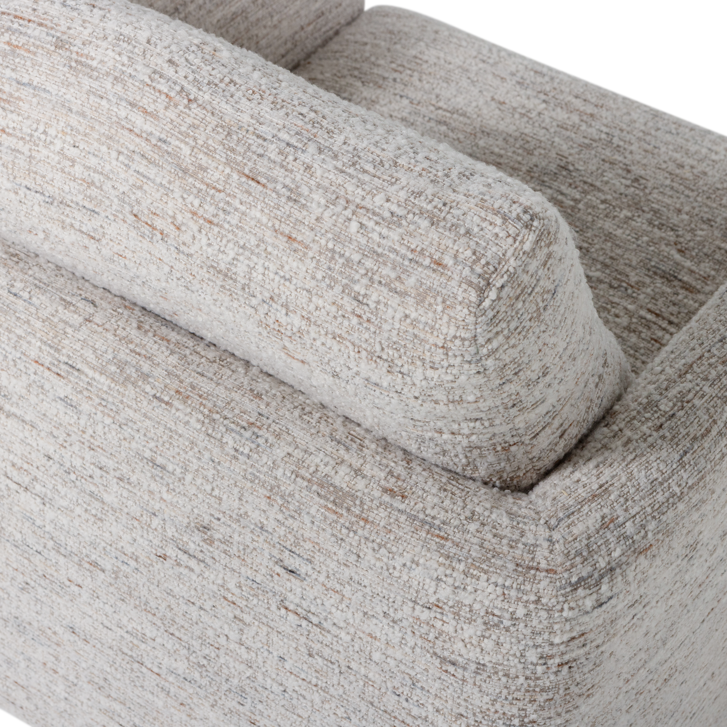 OSKA Beige Melange Swivel Armchair