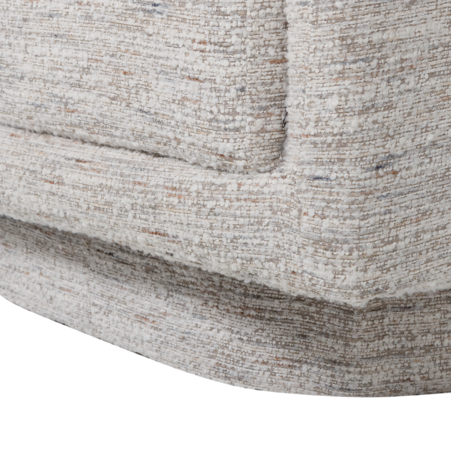 OSKA Beige Melange Swivel Armchair
