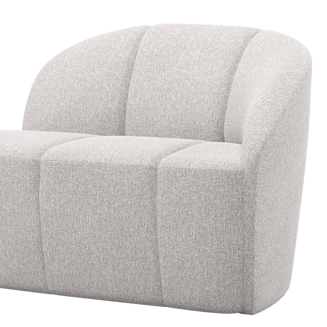 Sofa pravostranná 2-osobová MOJO ecru melírovaná boucle