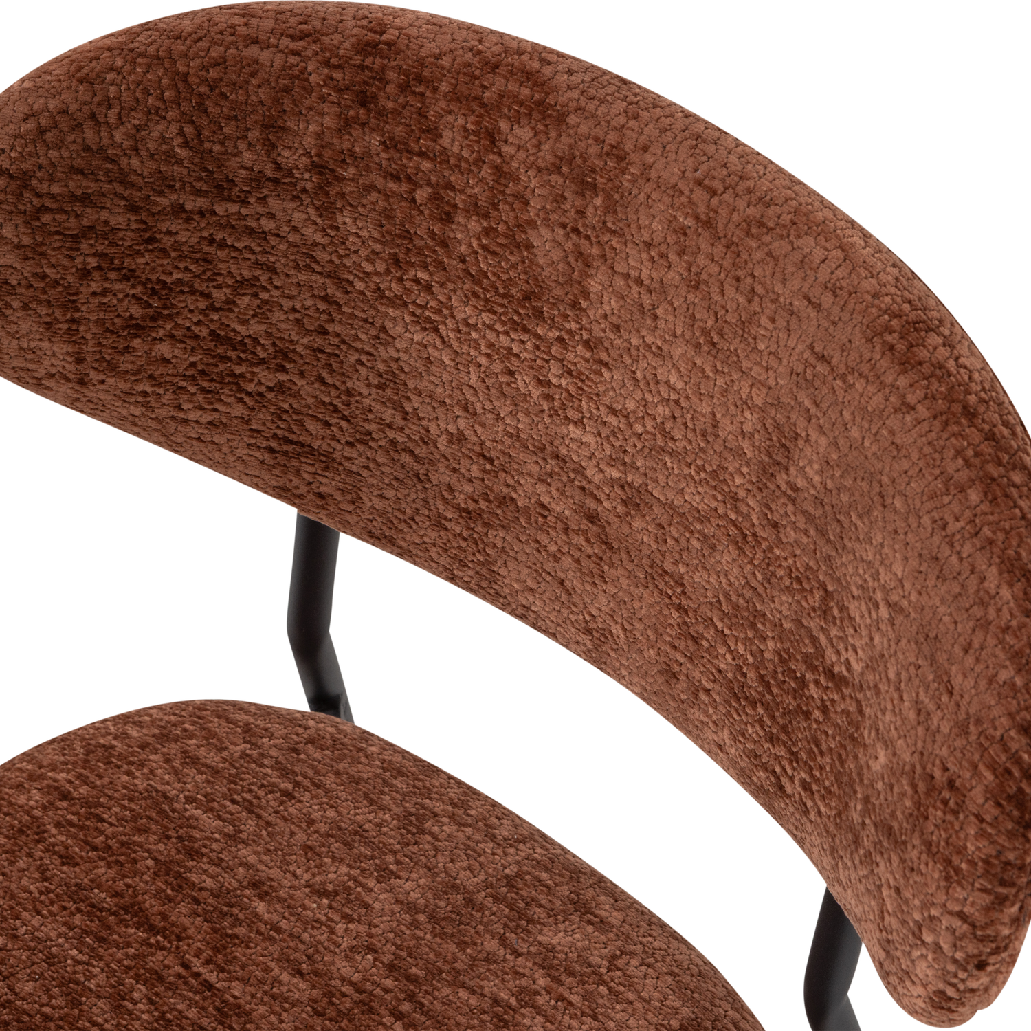 Stolička KJELD hnedý šenil