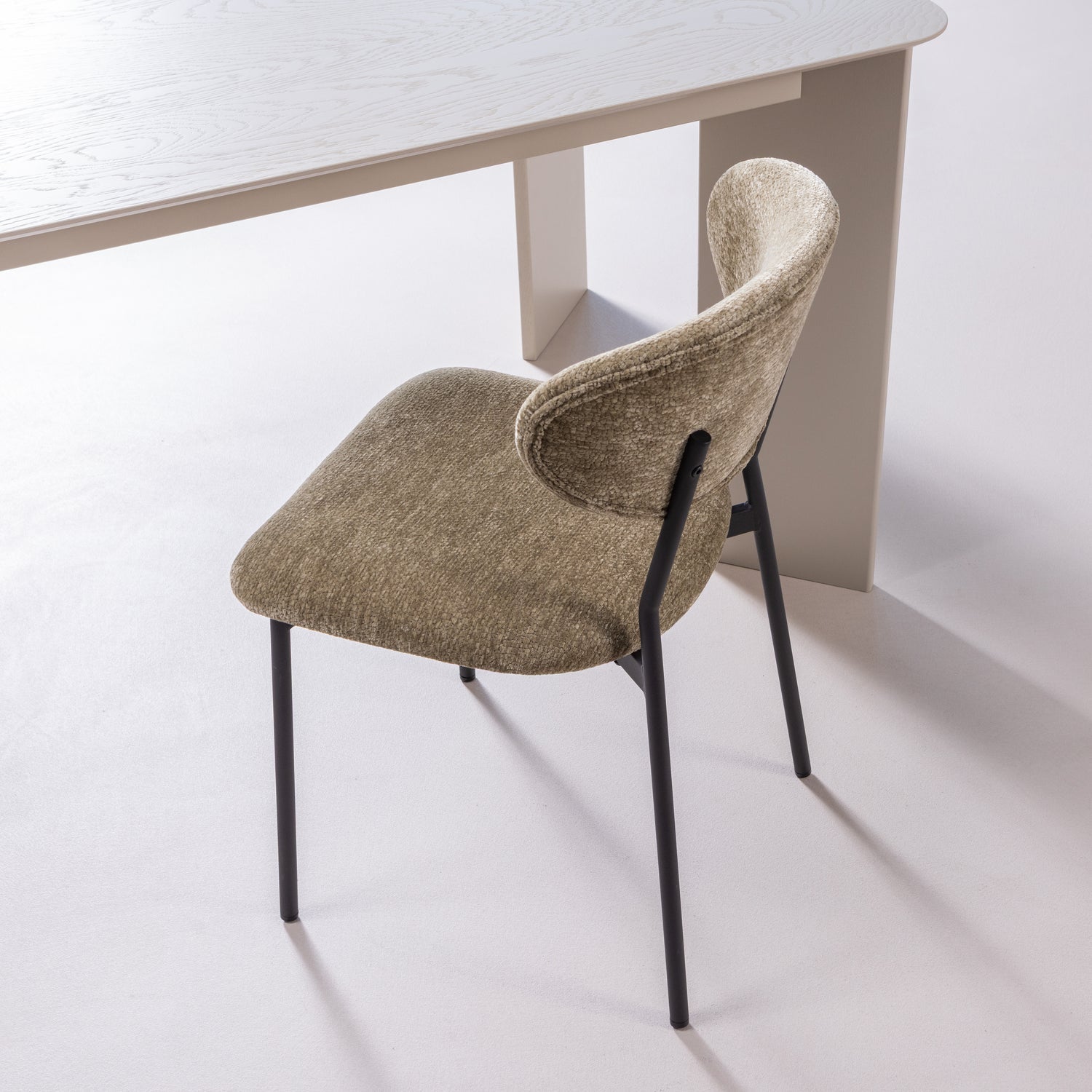 KJELD Chair in Green Chenille