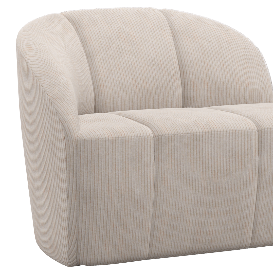 2-Seater Left-Arm Sofa MOJO Ecru Corduroy