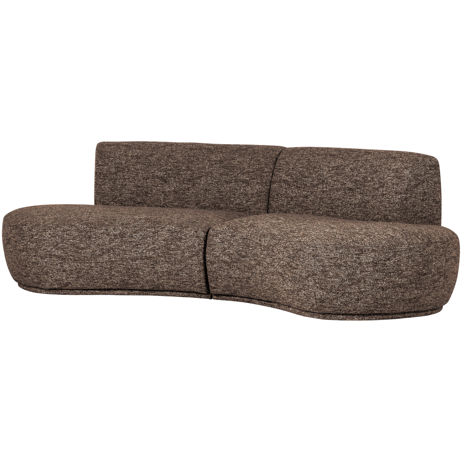 BATAVIER Brown Mélange Semi-Circular Sofa for 4 People