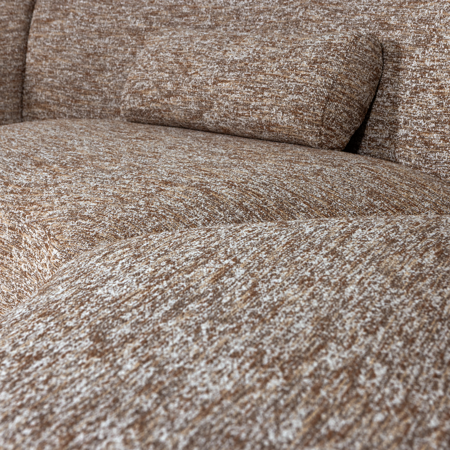 Pohovka polokruhová pre 6 osôb BATAVIER svetlohnedý melír