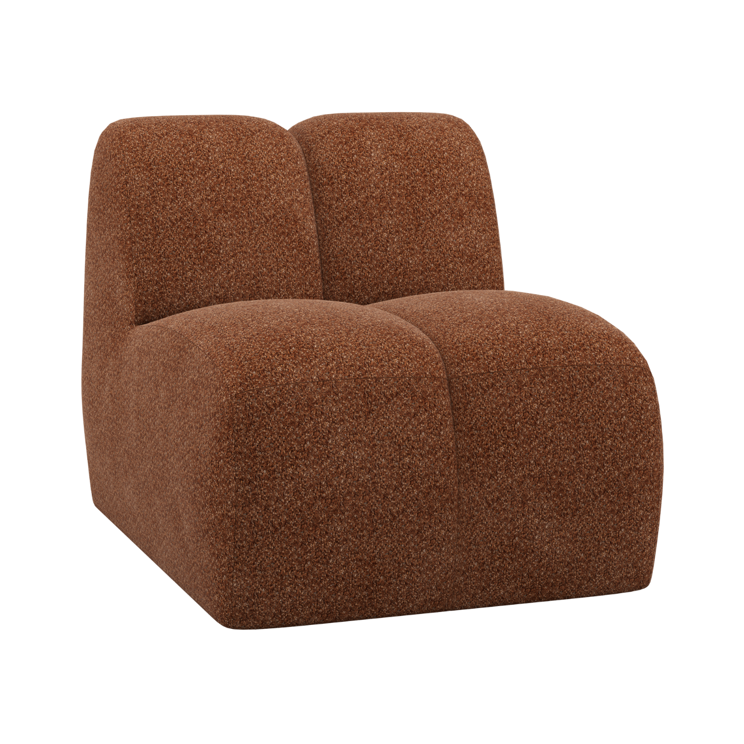 Armchair / MOJO module rusty brown lambskin