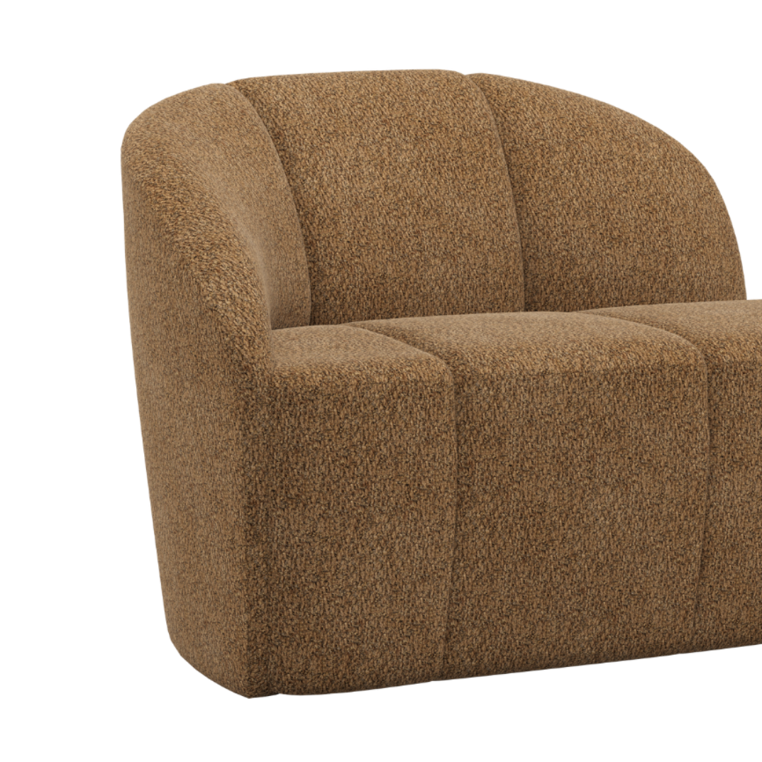 Left-facing 2-seater Sofa MOJO honey lamb
