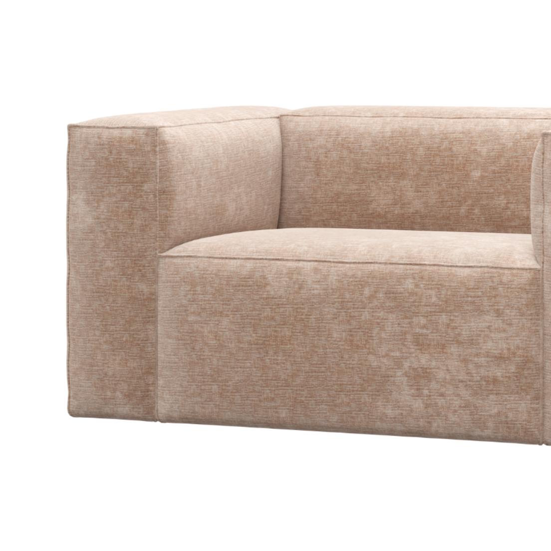 BEAN Armchair in Light Beige Chenille