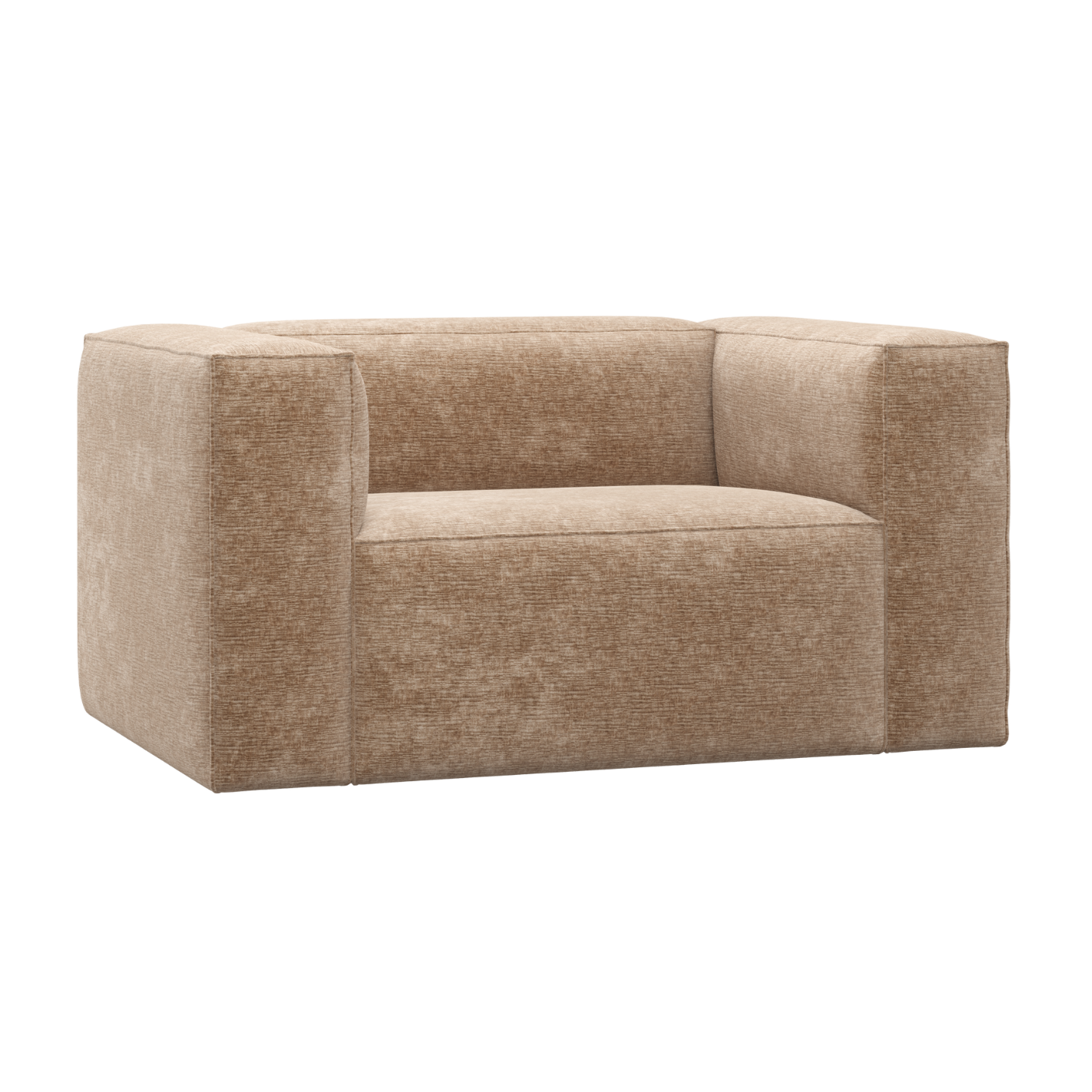BEAN Armchair in Pale Pink Chenille