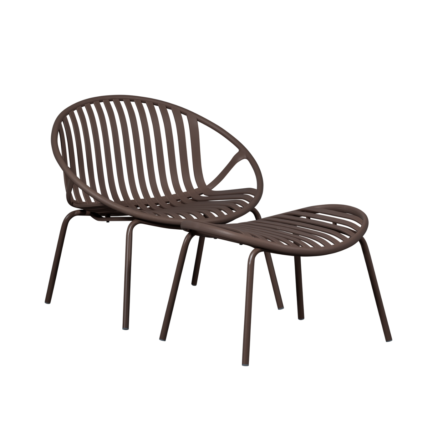 Záhradné kreslo s podnožkou BRUCE hnedé