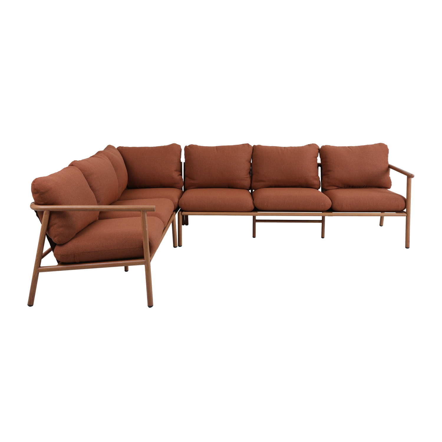 Symmetrical Garden Corner Sofa CAVERO Brick