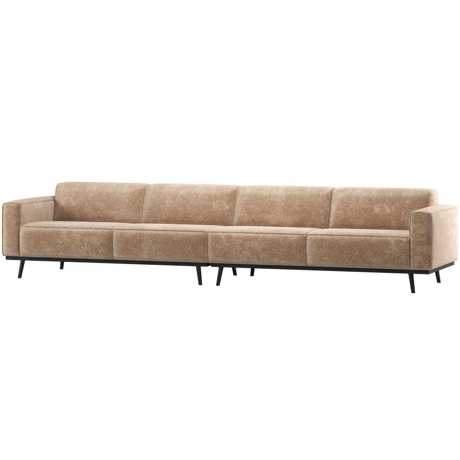 4-Seater STATEMENT Peach Chenille Sofa