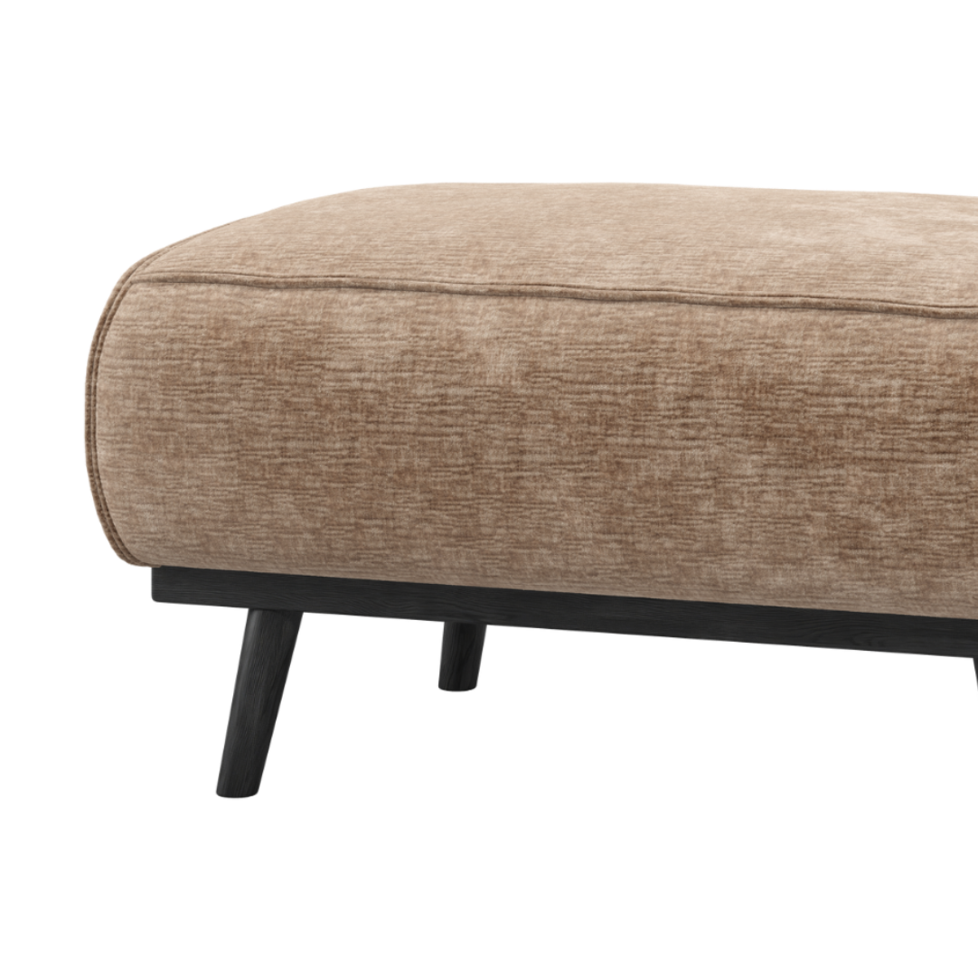 STATEMENT Dark Beige Chenille Ottoman