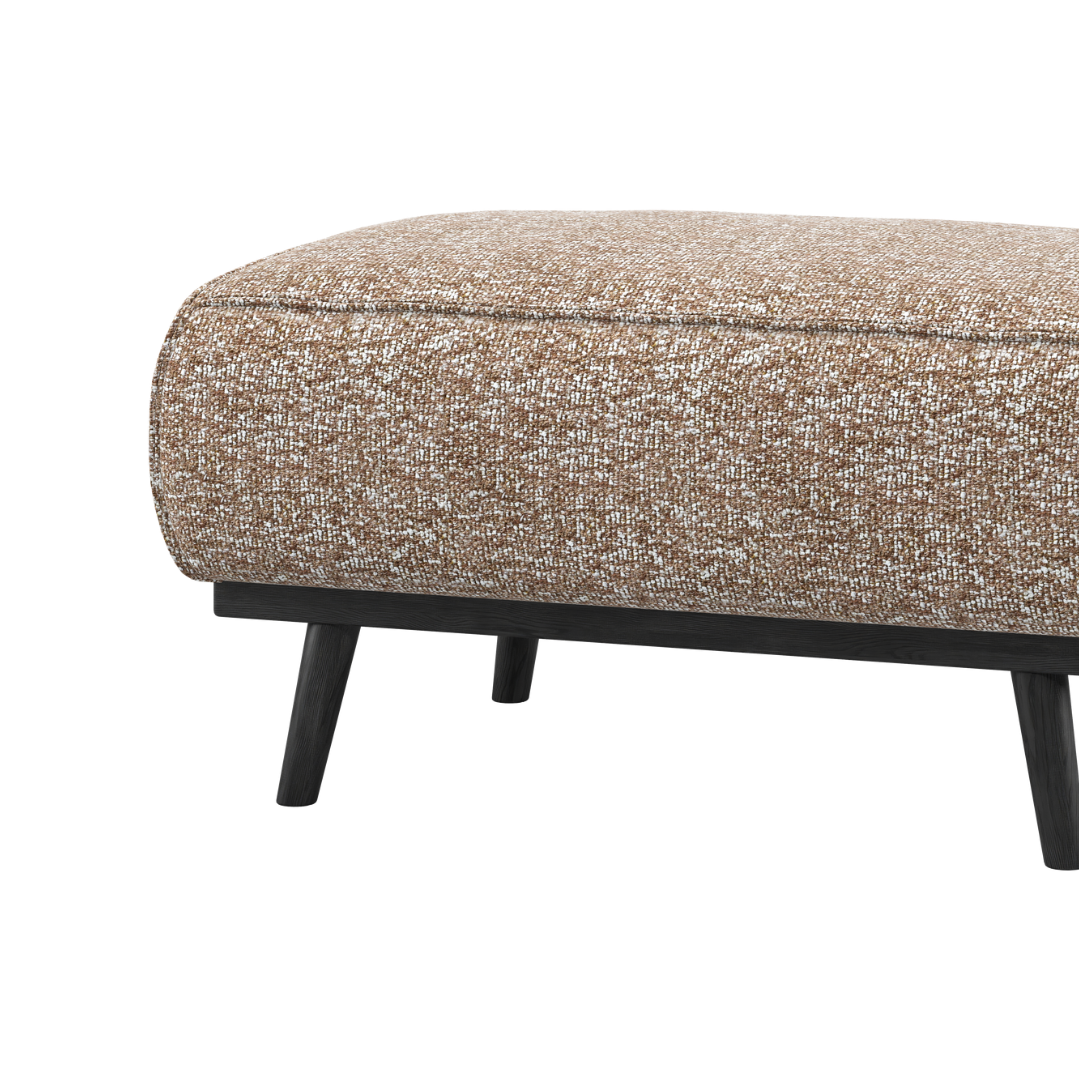 STATEMENT ottoman in light brown mélange