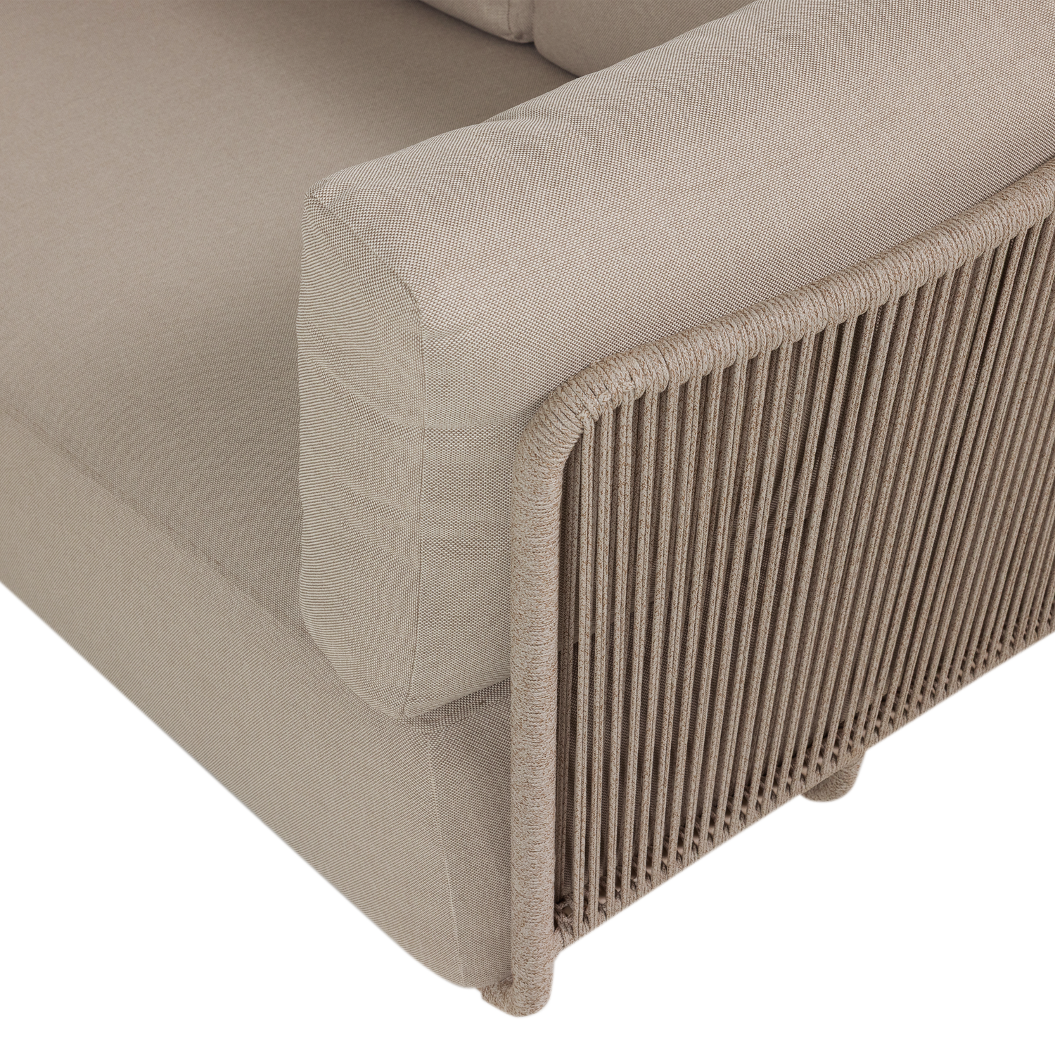 Symetrický záhradný rohový nábytok SORA béžový s béžovým rámom