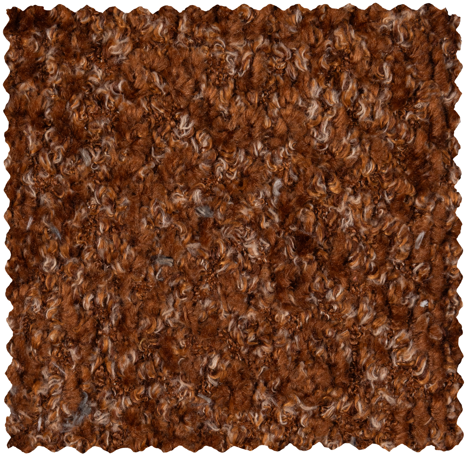 Left-facing modular sofa for 6 people MOJO rust brown lambswool