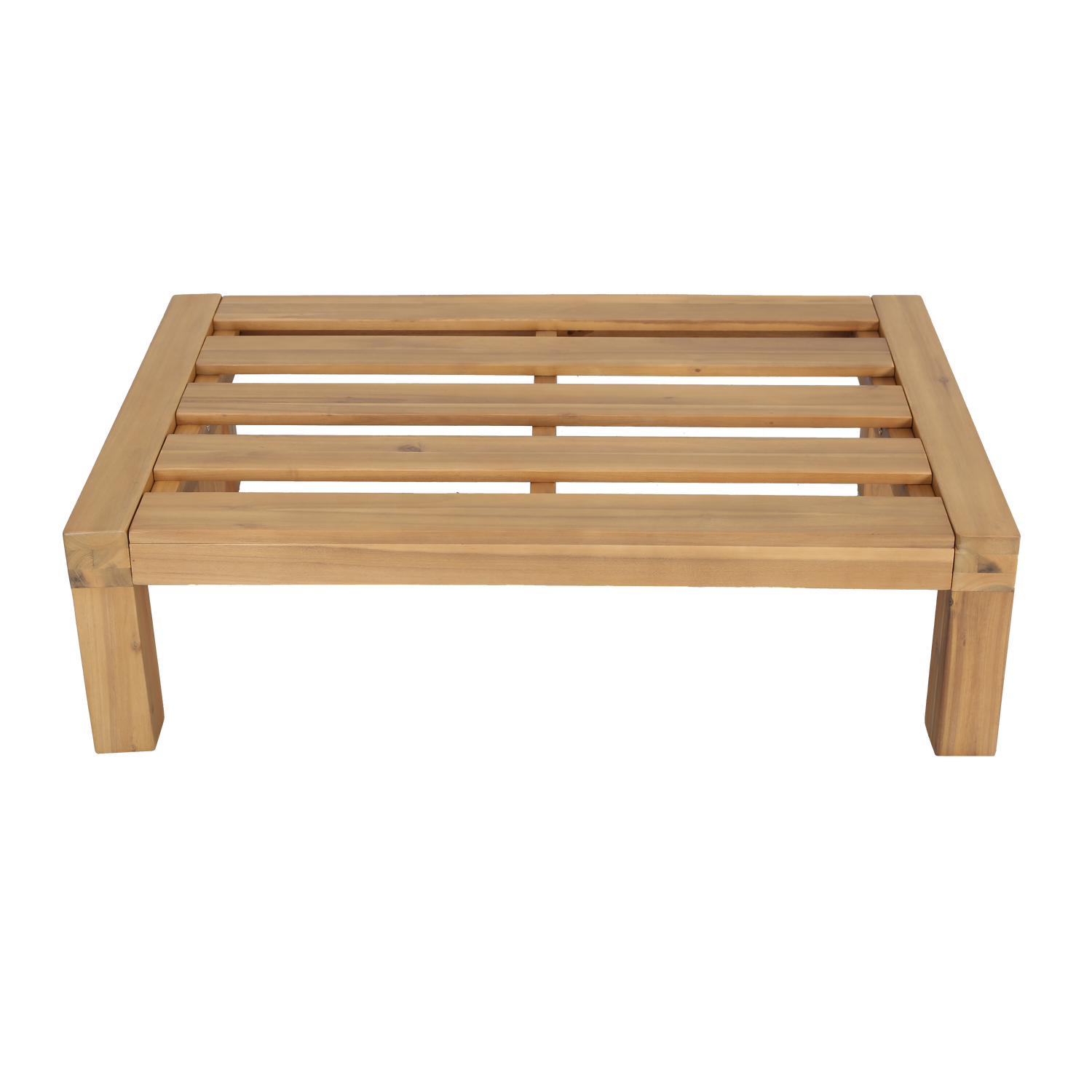 Puf vonkajší RELAX béžový s akáciovou základňou